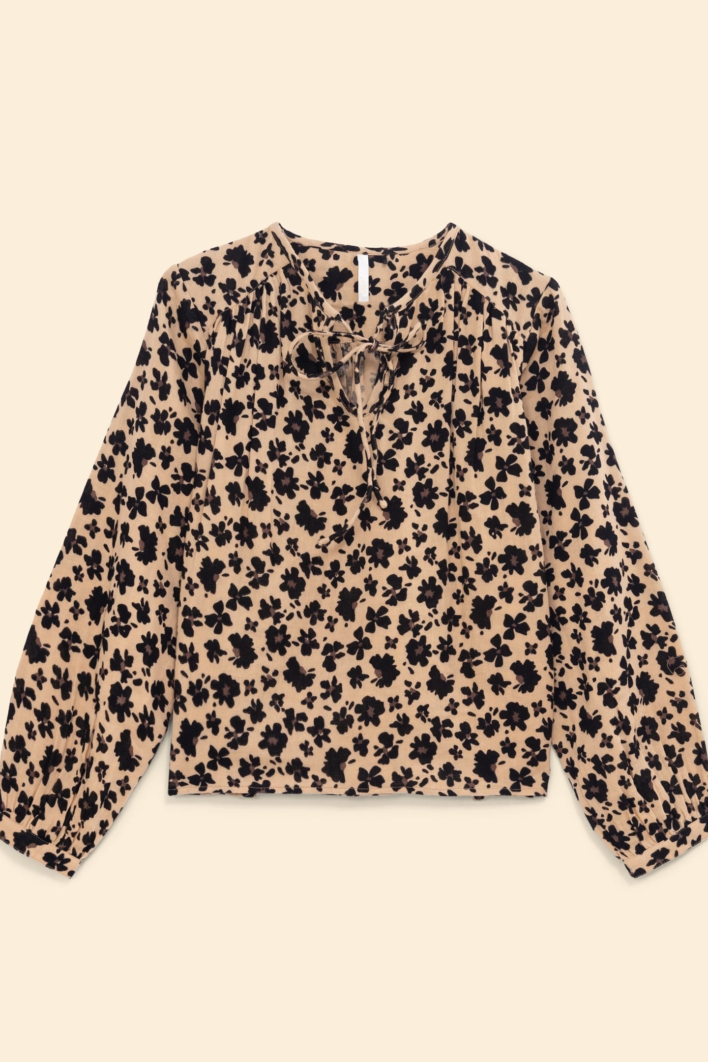 FLORAL LEO PRINT BEIGE BLOUSE ECRU 8
