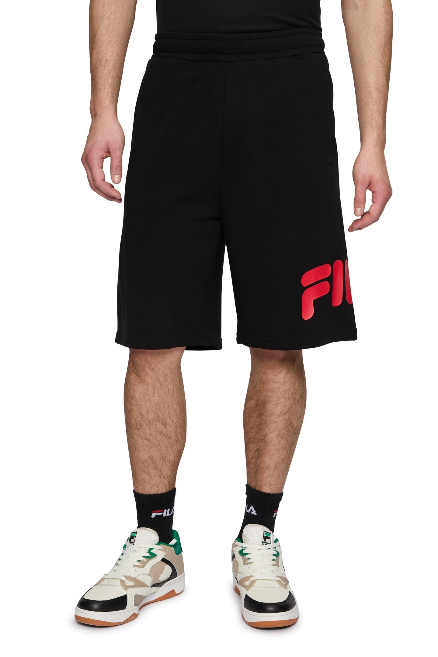 LEZINNES LOOSE SHORTS BLACK-TRUE RED 2