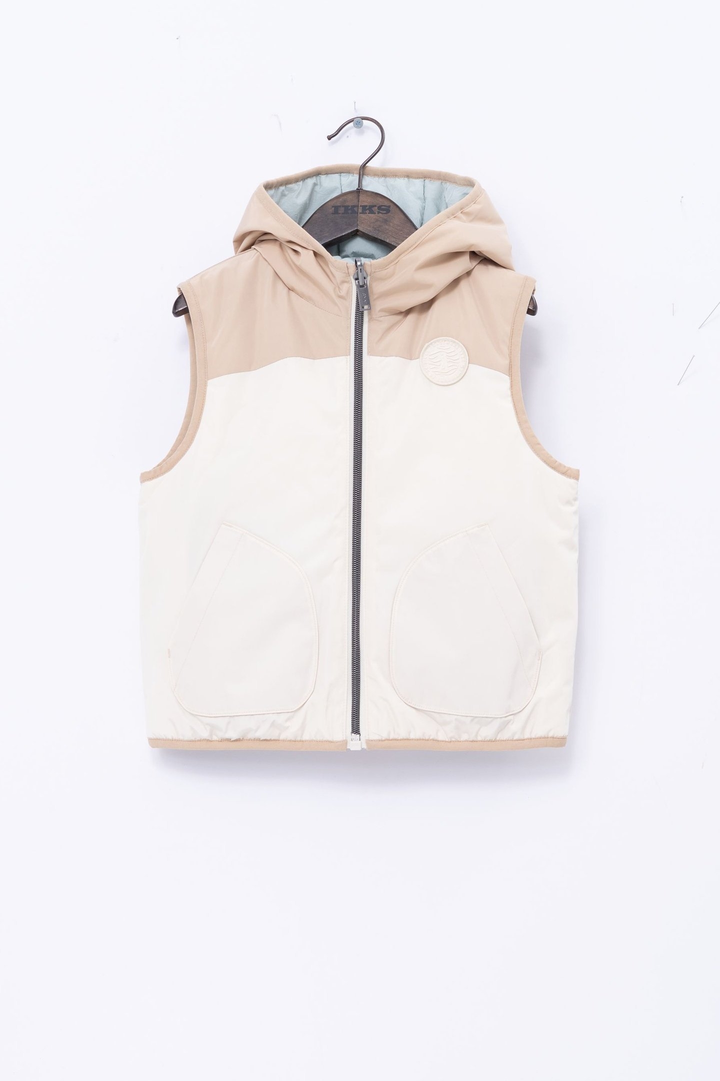 BEIGE AND WATER GREEN REVERSIBLE PADDED JACKET 7