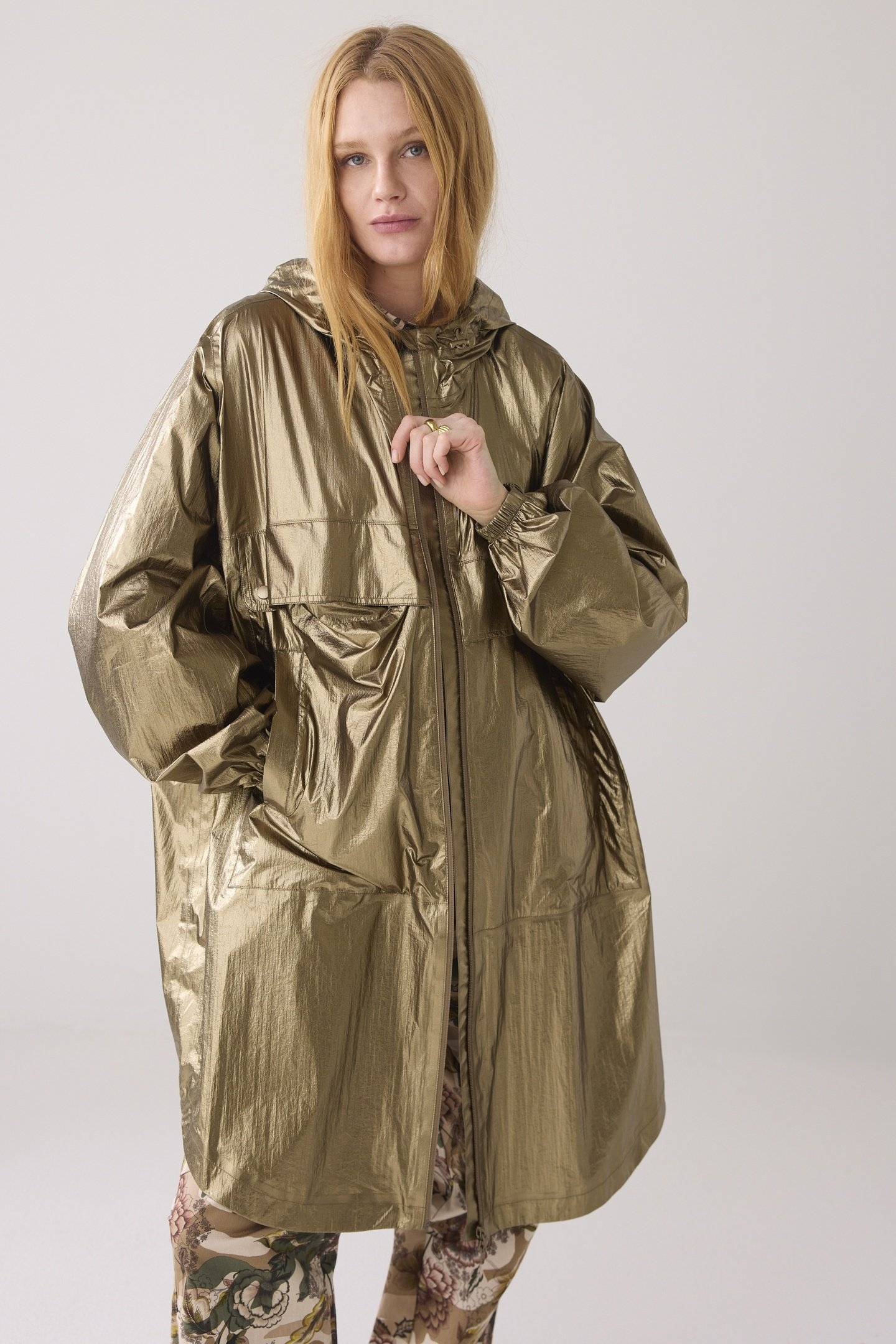 COAT METALLIC RAIN COMBAT GREEN 1