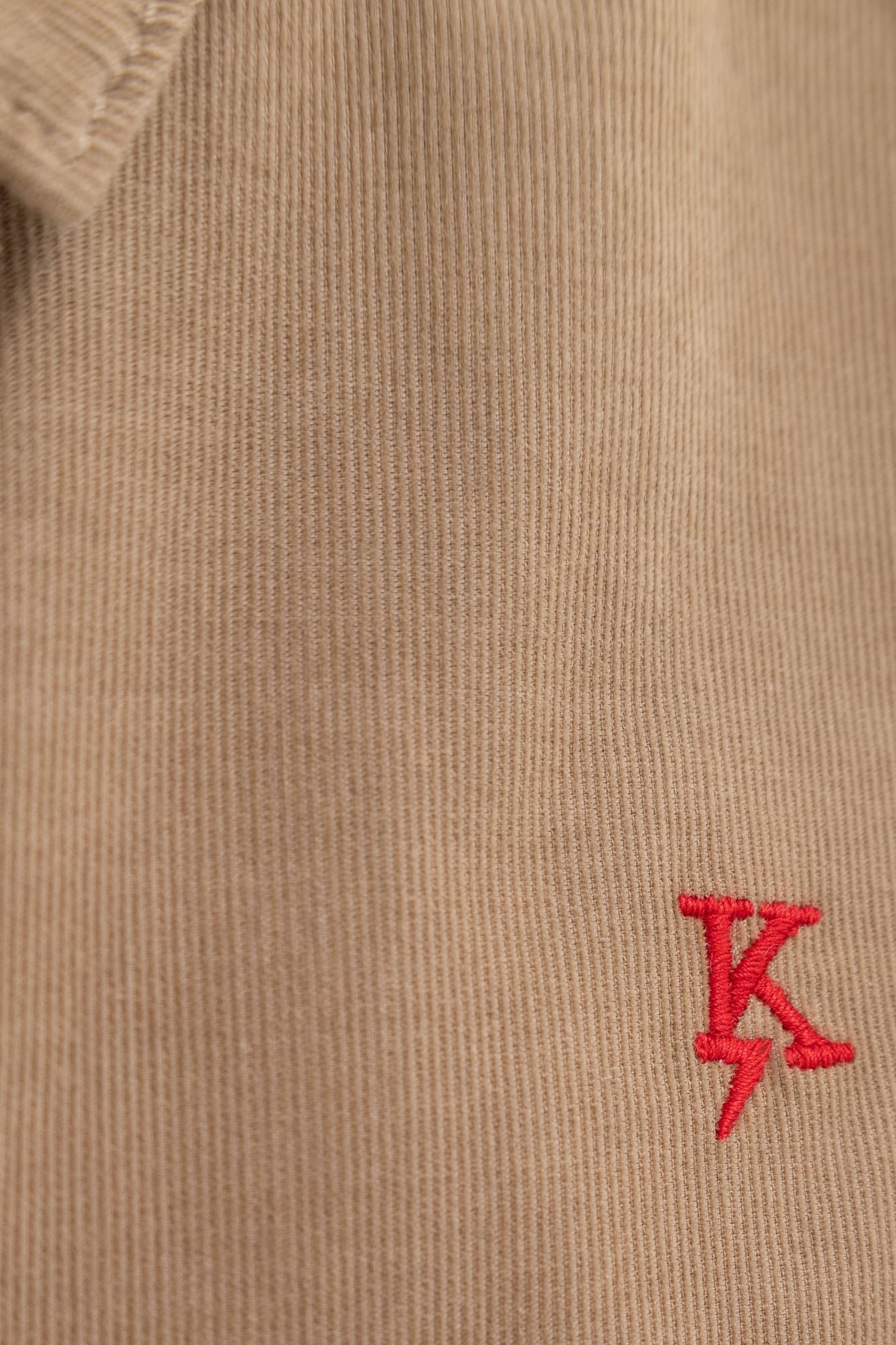 BOY’S CAMEL CORDUROY SHIRT WITH EMBROIDERED LIGHTNING-K 4