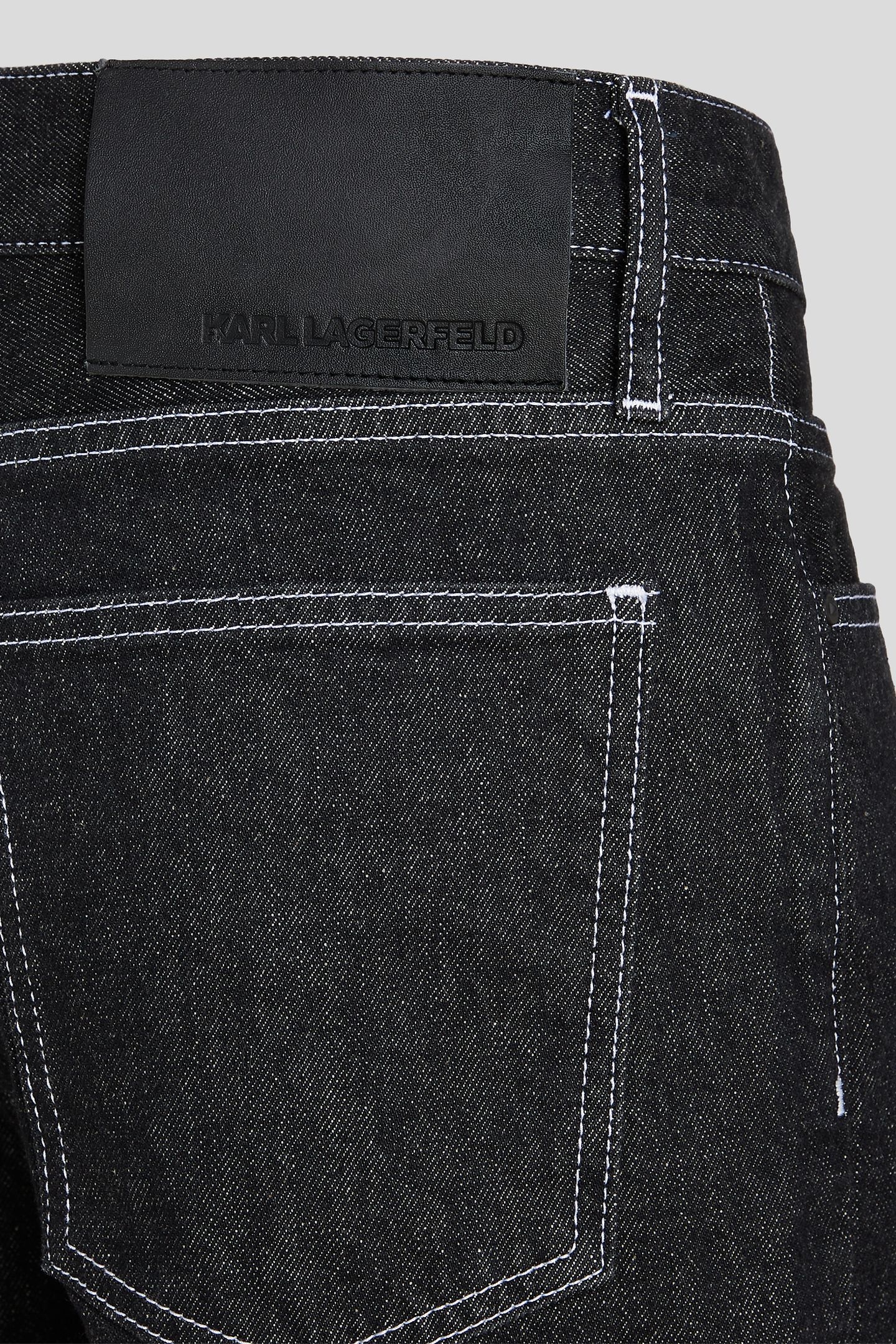 BLACK DENIM TAPERED DENIM PANTS 8