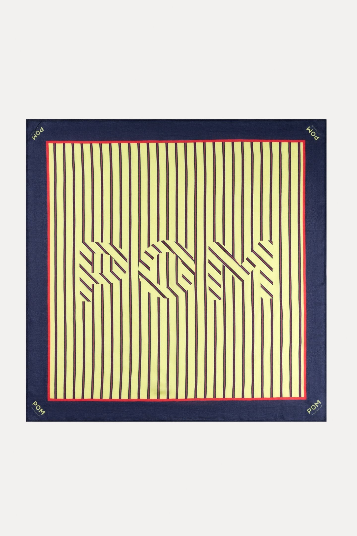 SHAWL - POM STRIPES CREAM WHITE 2