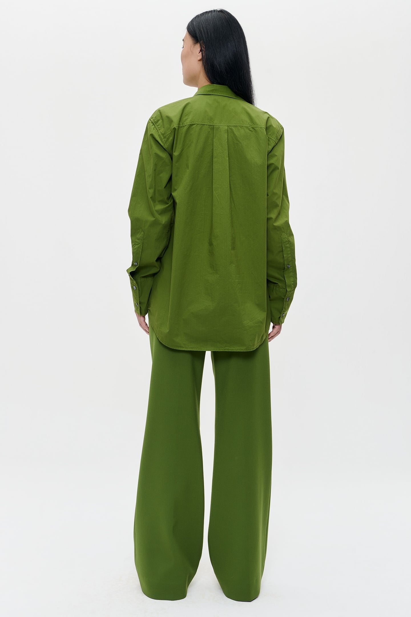 POPLIN SHIRT HERB GREEN 3