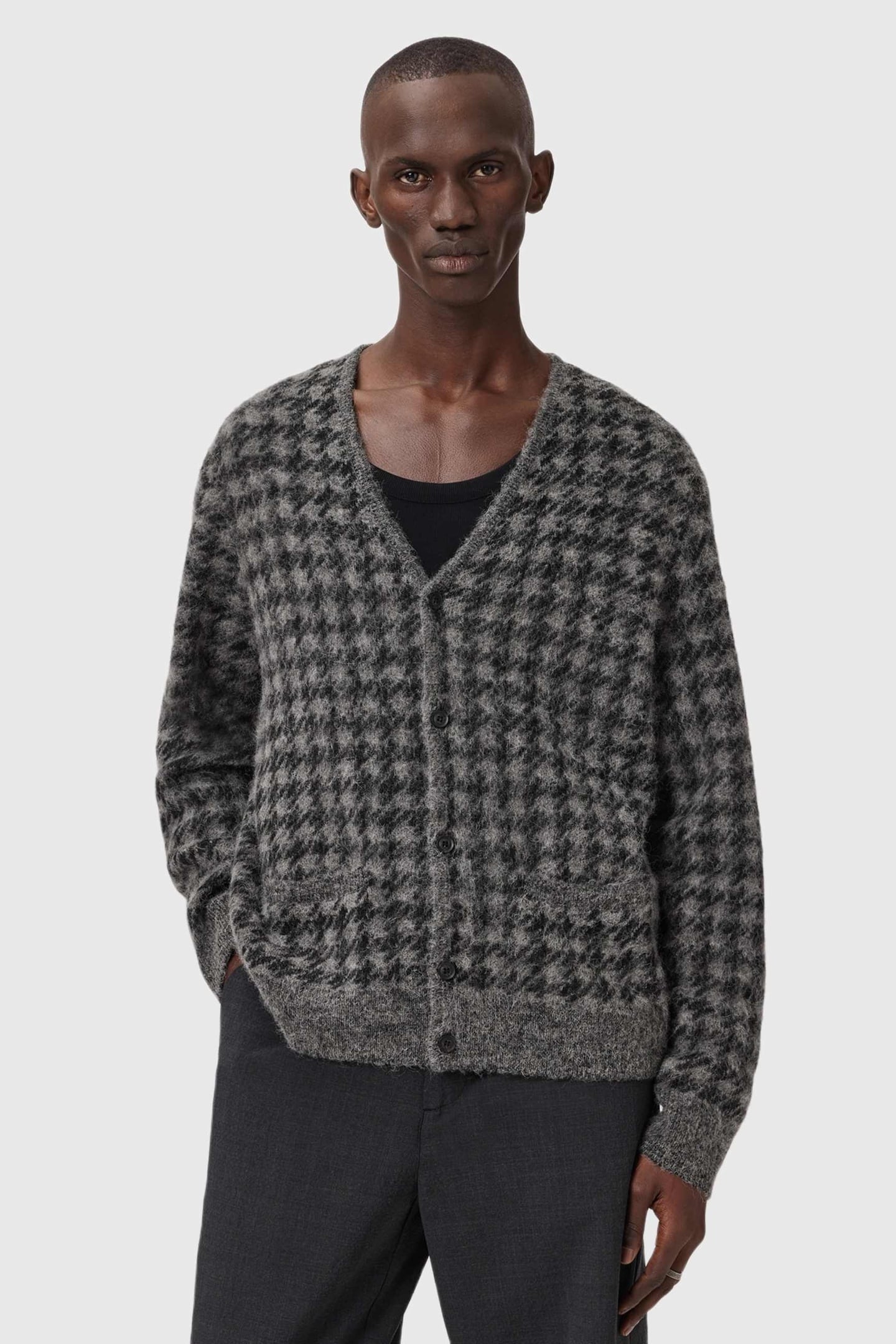 ZAIN CARDIGAN CHARCOAL GREY 1