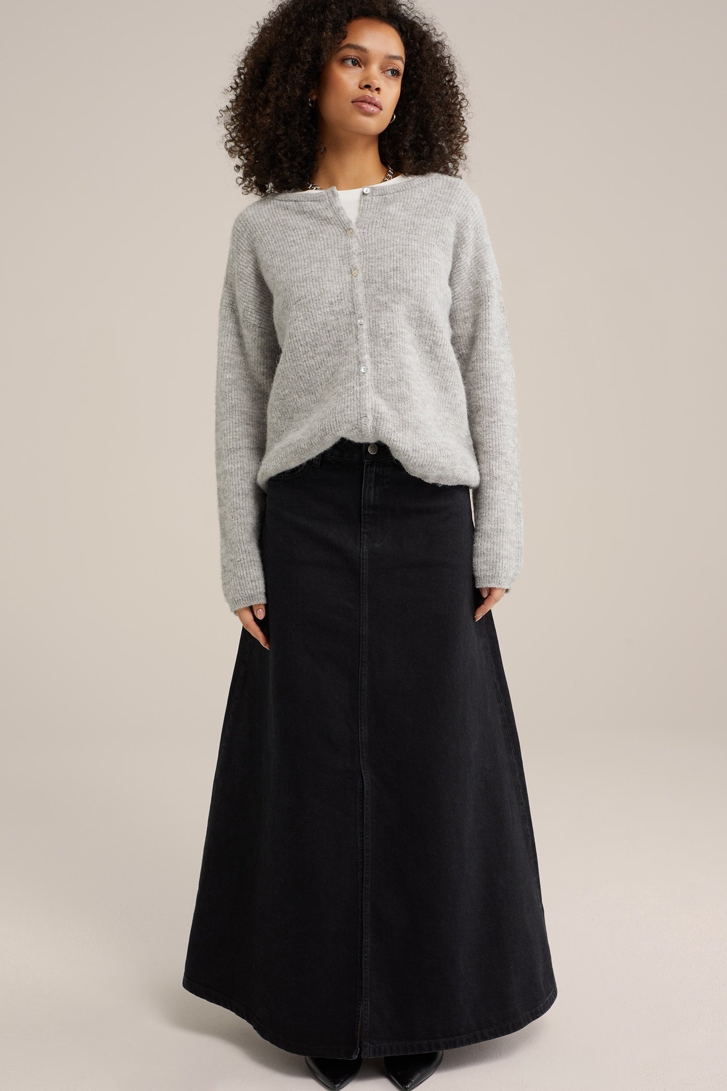 SKIRT MAXI LENGTH BLACK 1