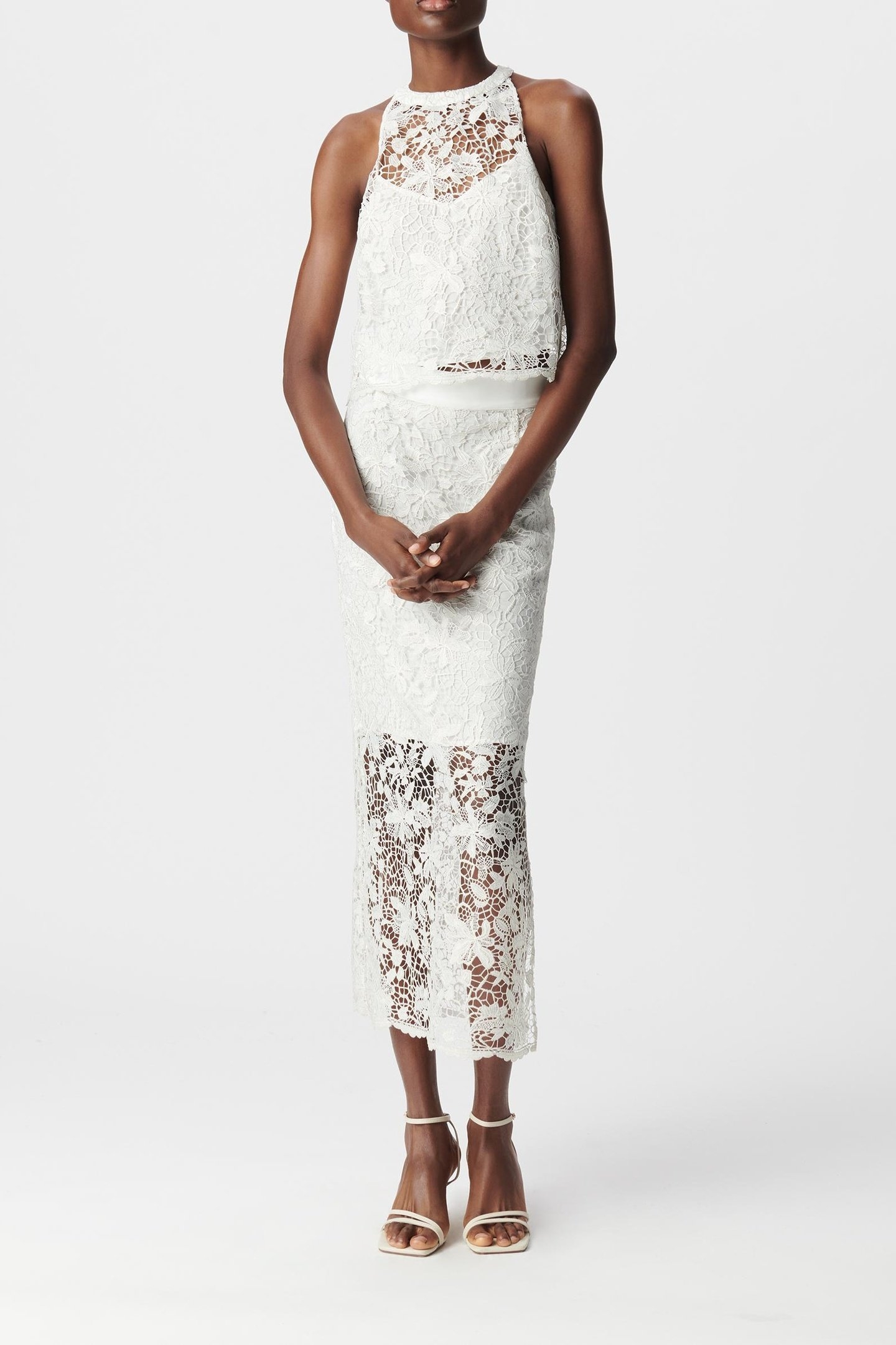 ALL-LACE WHITE MIDI SKIRT 3