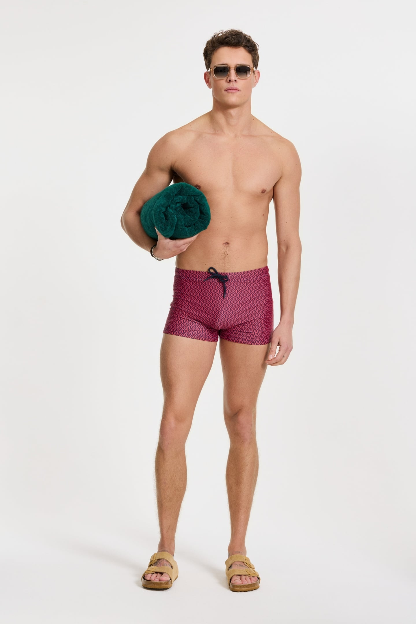 SEP SWIM BOXER GEO TILE RED HIBISCUS GEO TILE 4