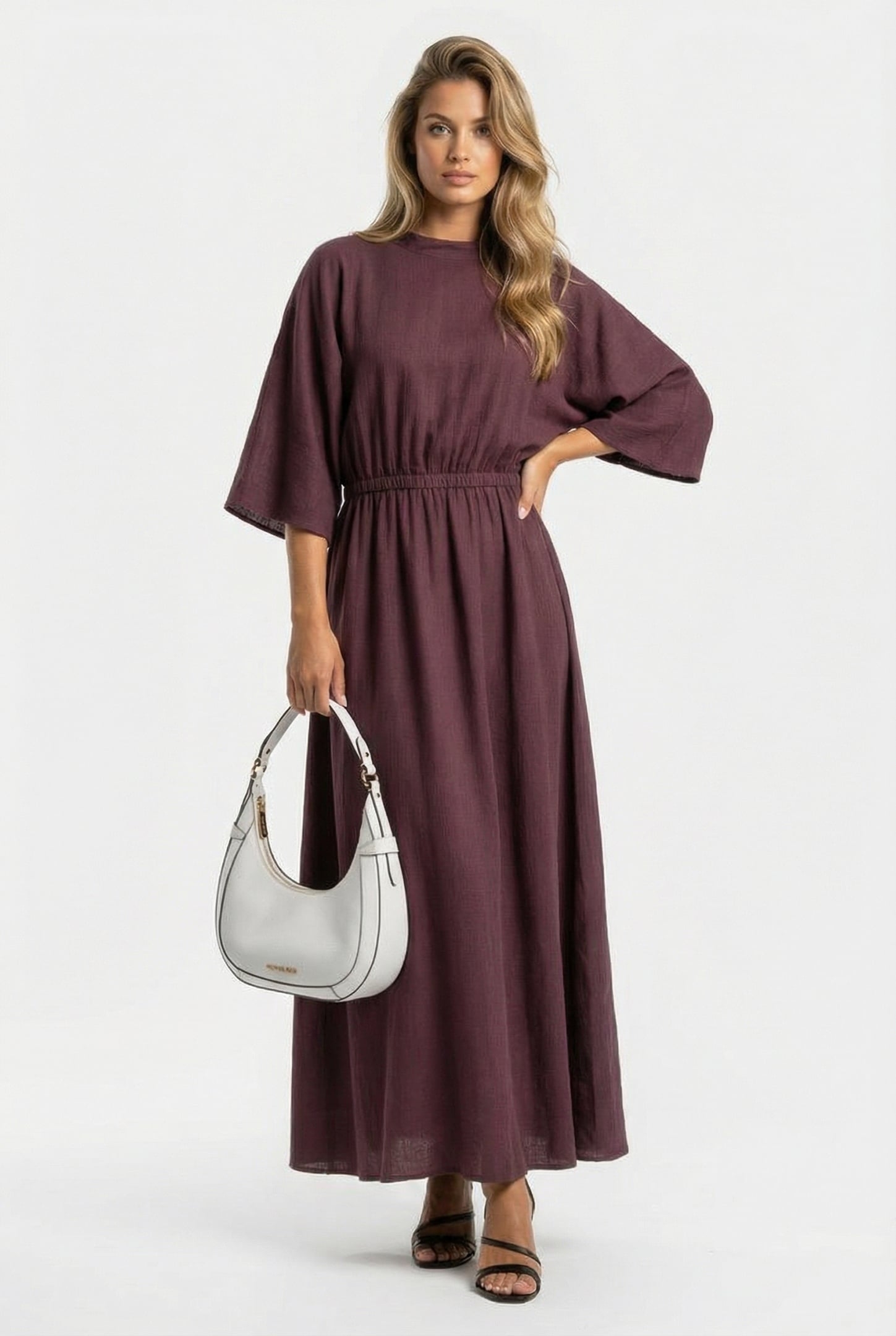 SMALL CRESCENT SHOULDER BAG OPTIC WHITE 1