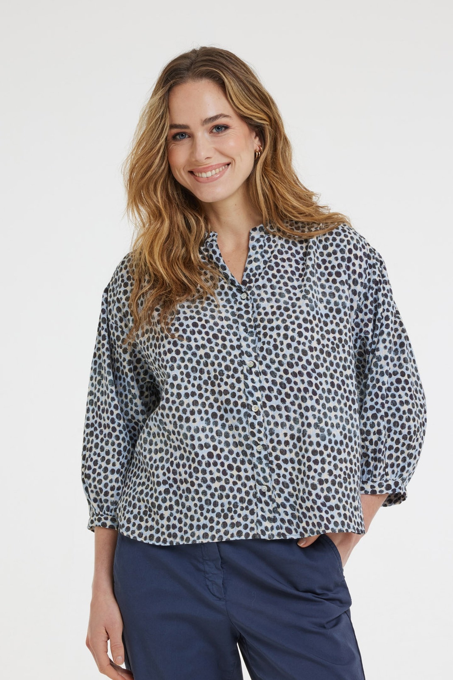 BLOUSE SENNA PAINTED DOT PRINT 1