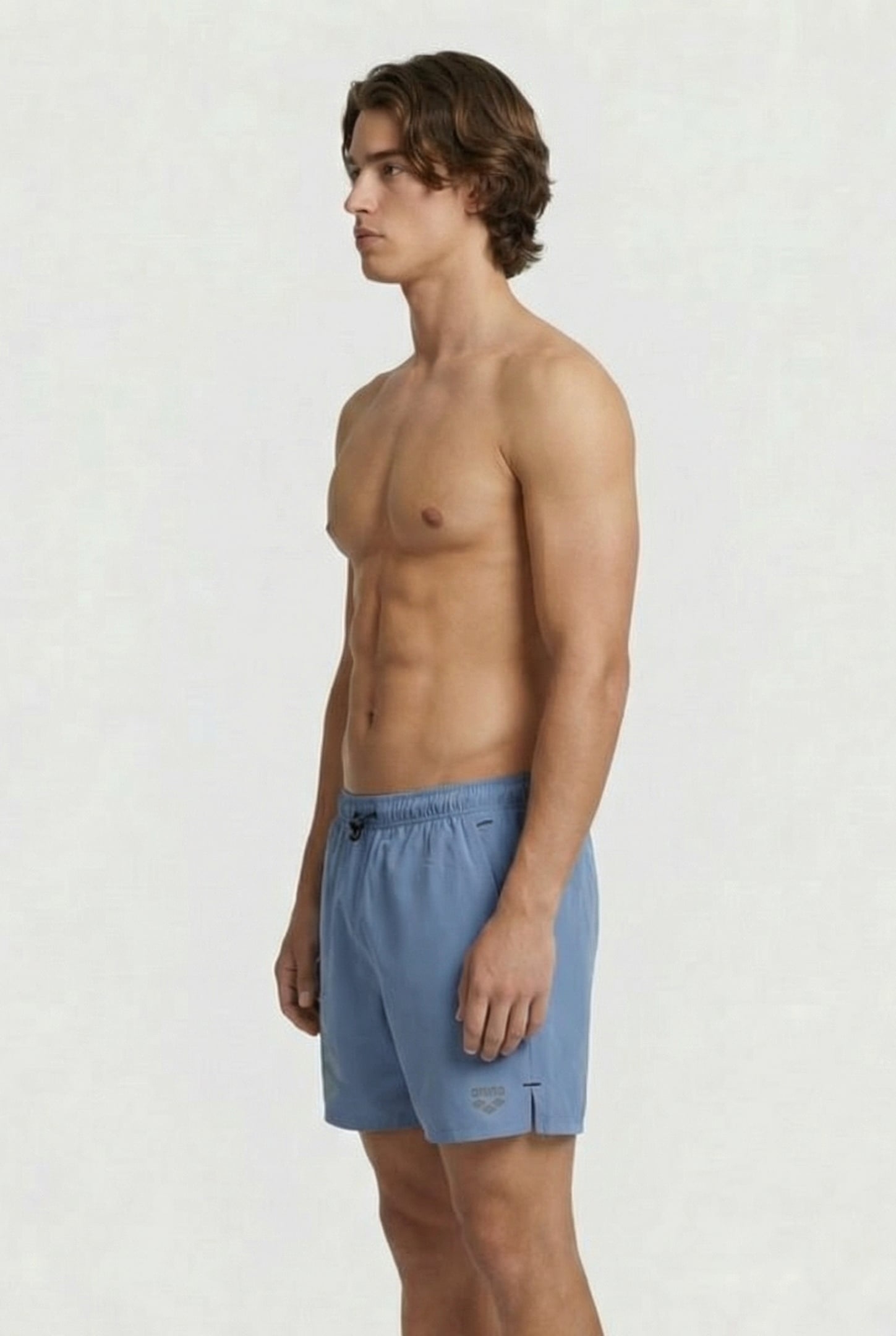 MEN'S ARENA EVO BEACH BOXER LOGO GREY BLUE 3