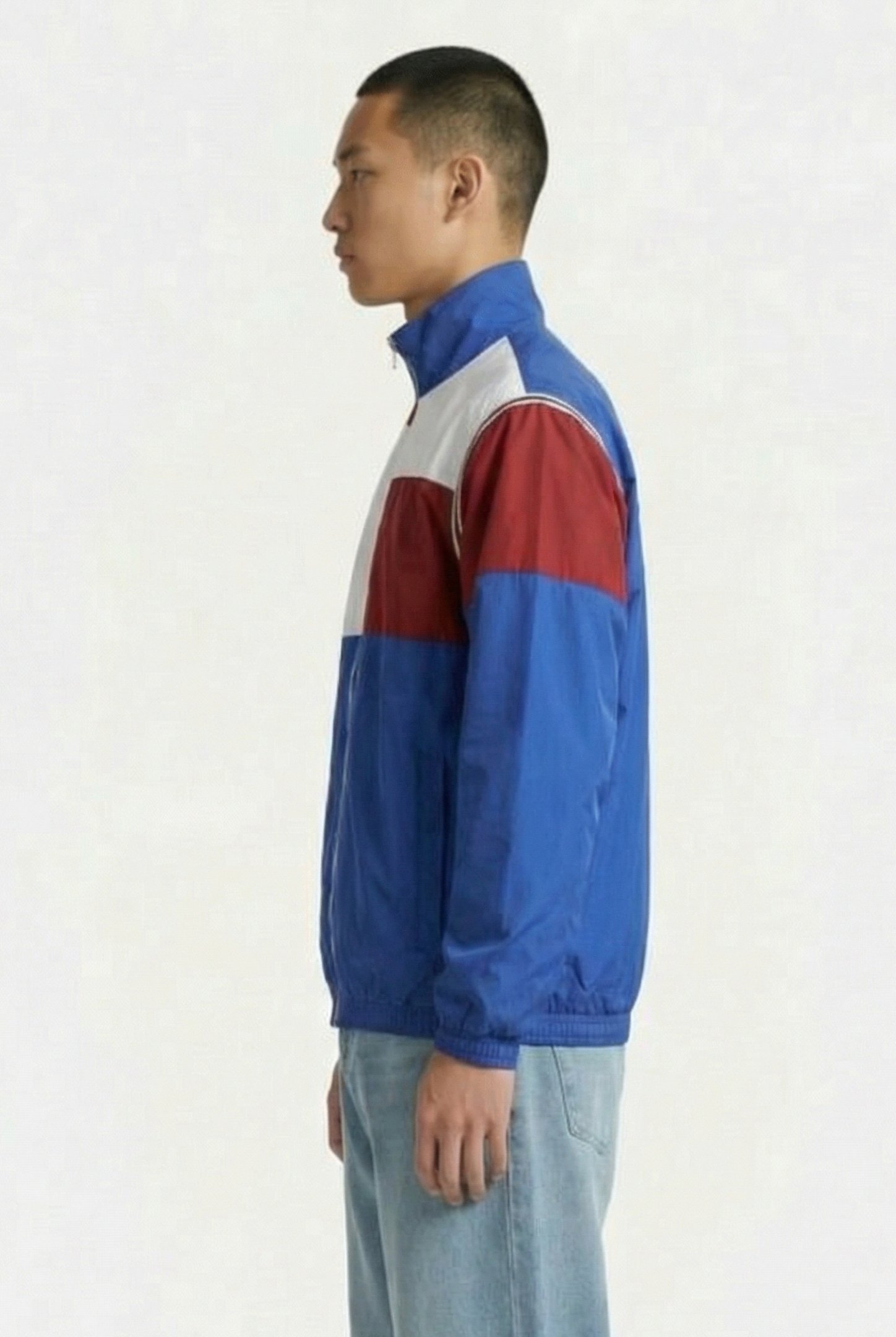 UNISEX ARENA ICONS JACKET CONVERTIBLE NEON BLUE BURGUNDY 4