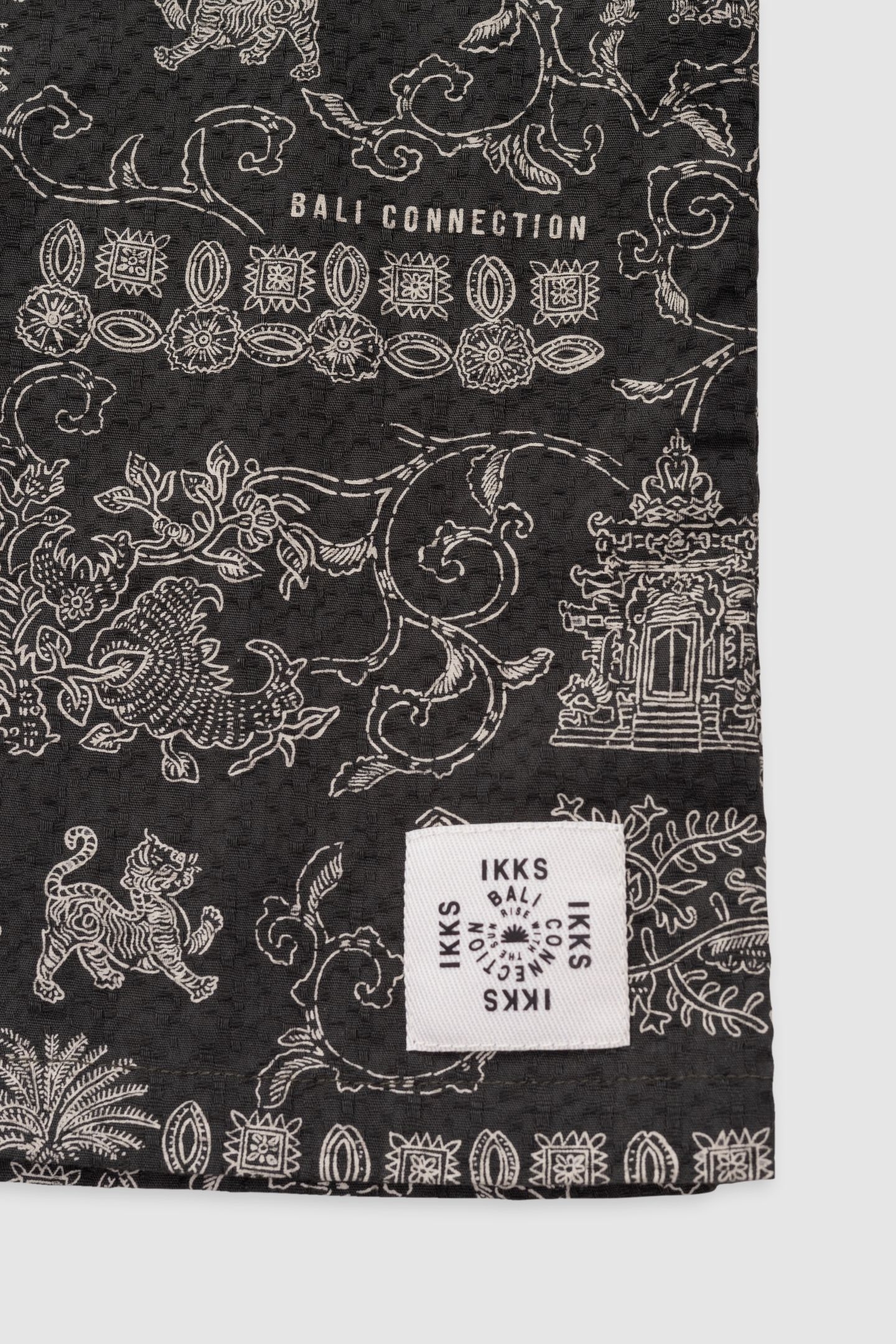 GREY SHIRT WITH BALINESE PRINT 4