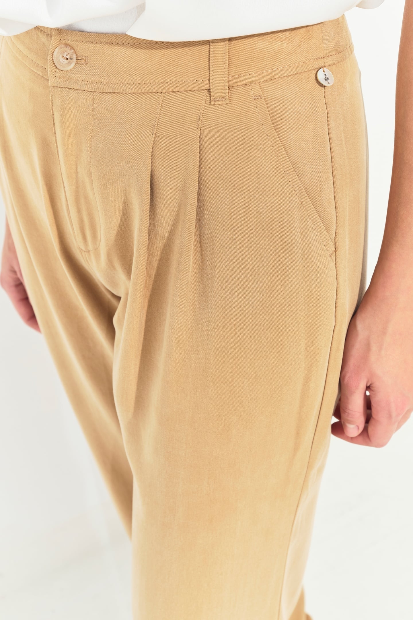 PALMA - WIDE BEIGE SUIT TROUSERS 6