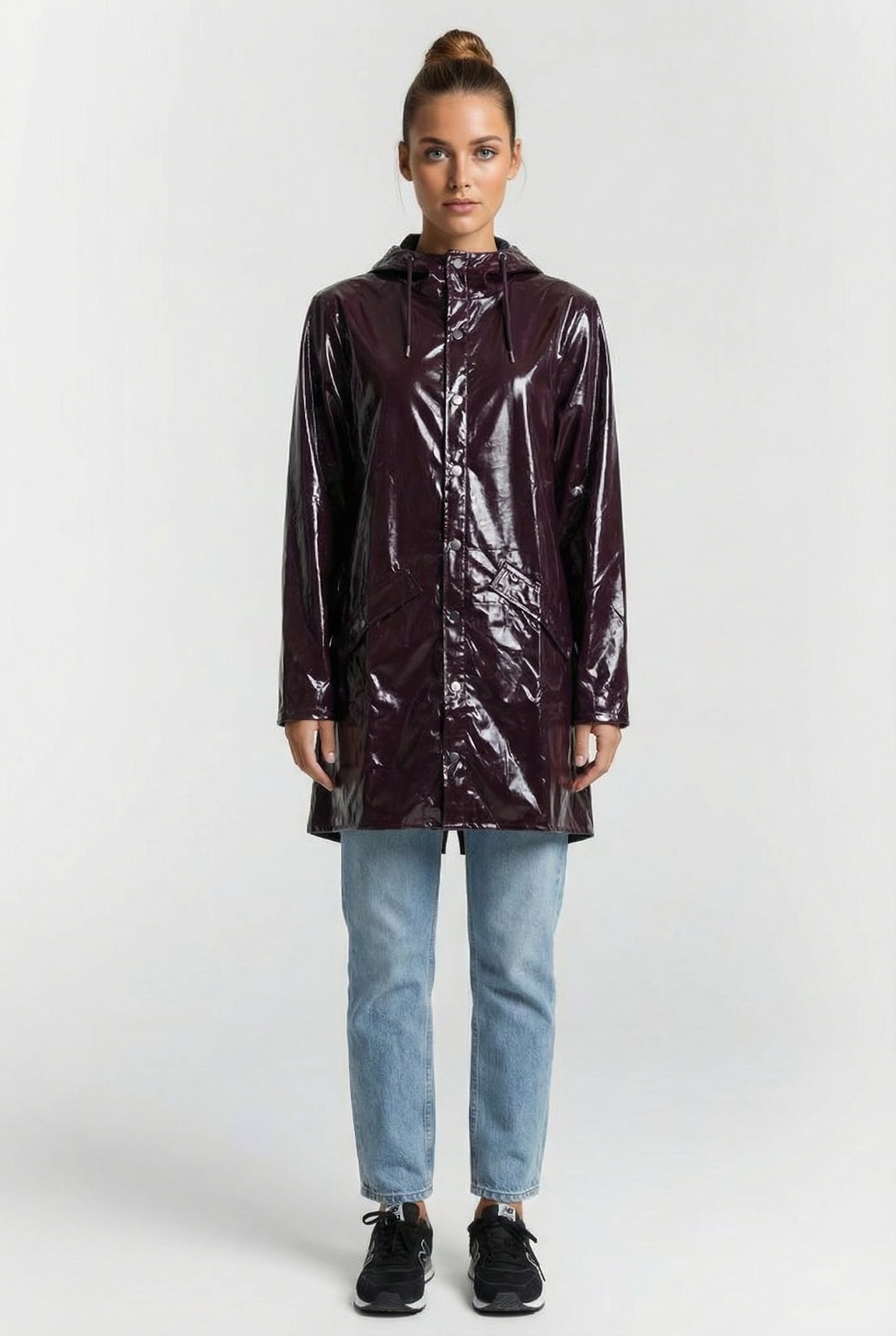 LONG JACKET W3 BURGUNDY UNISEX 2