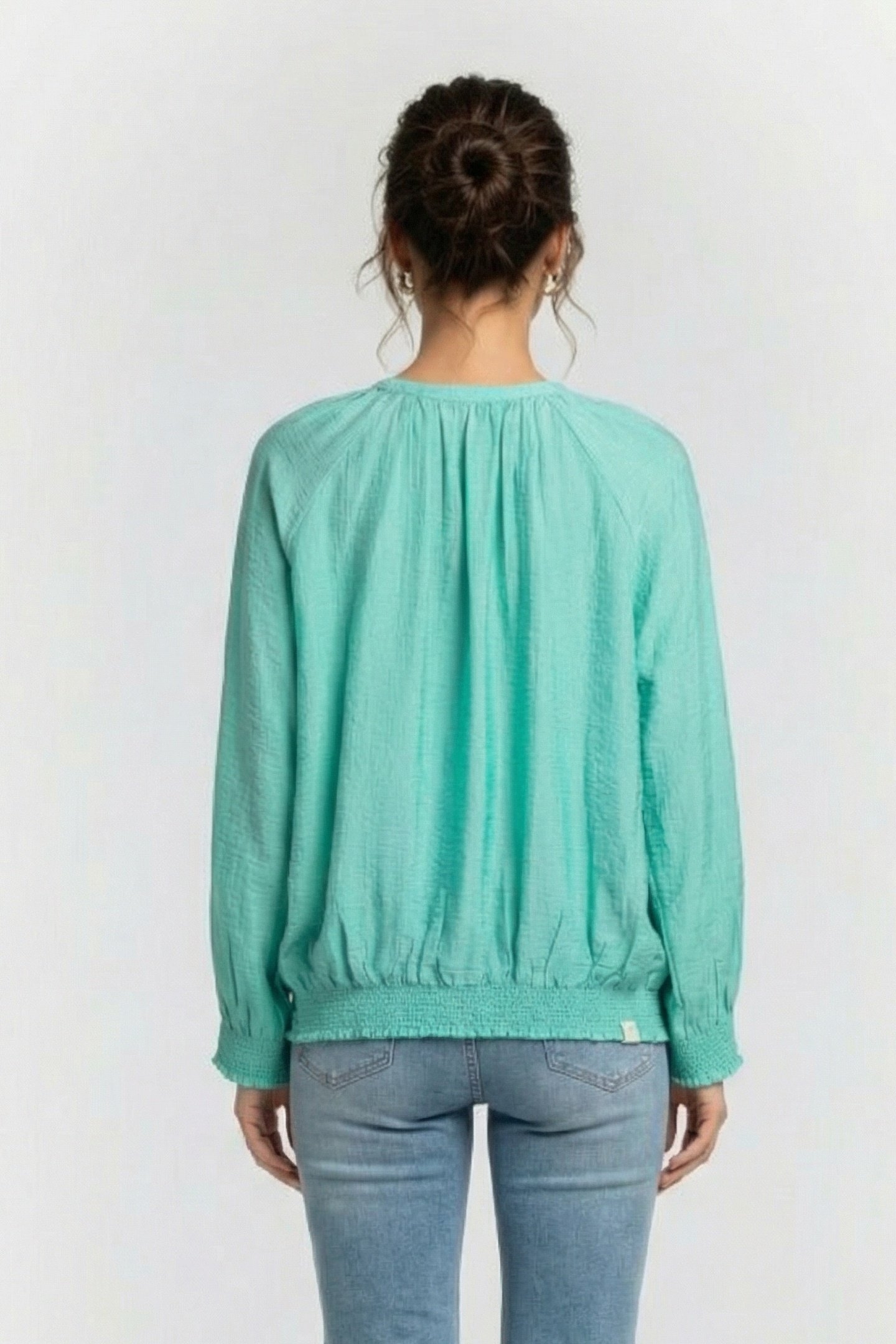 BLOUSE LIMA IN ELECTRIC GREEN 2