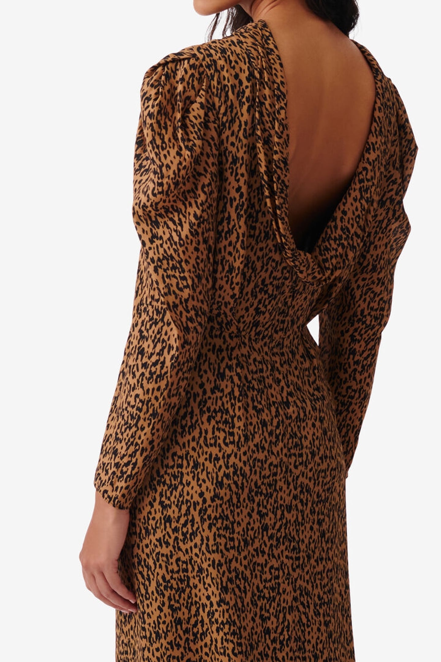 ELYANE DRESS BLACK/CAMEL 2