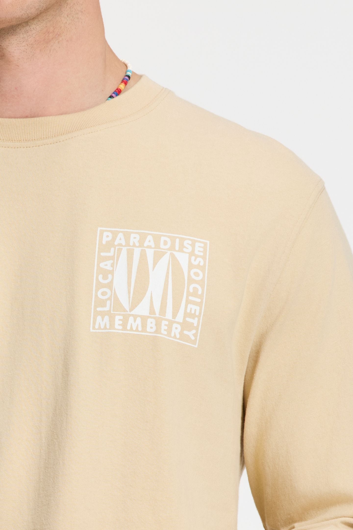 NOAH RELAXED LONGSLEEVE PARADISE BLOCK BEIGE SAND 8