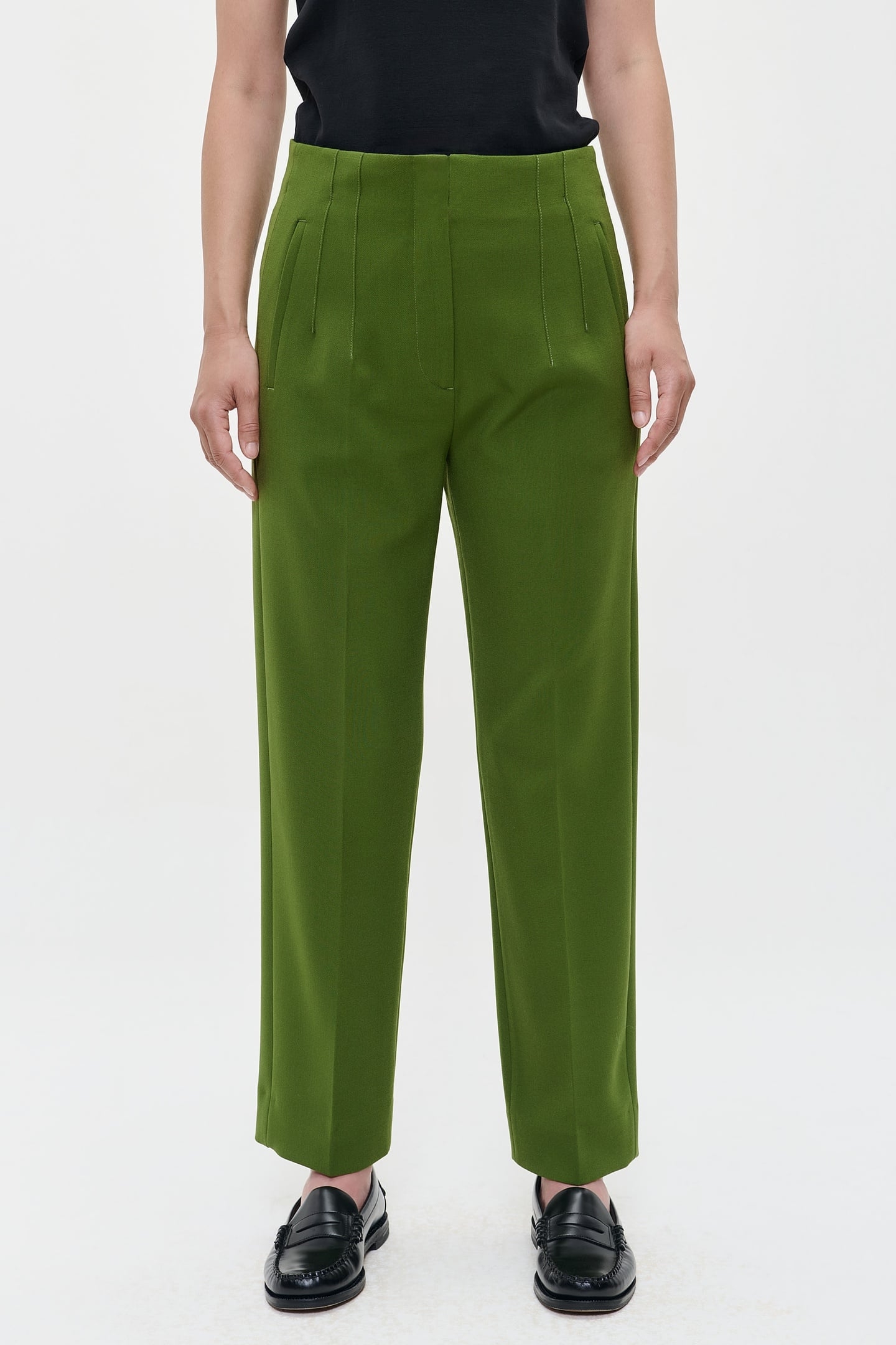 COMPACT STRTCH COLETTE PANTS HERB GREEN 3