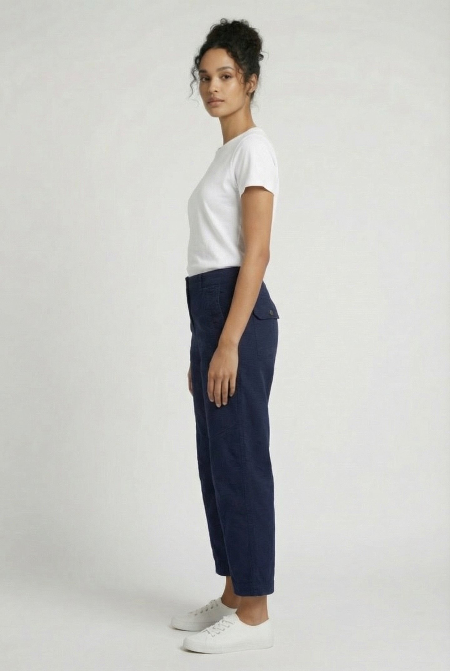 TROUSERS COTTON STRETCH NAVY NOIR 2