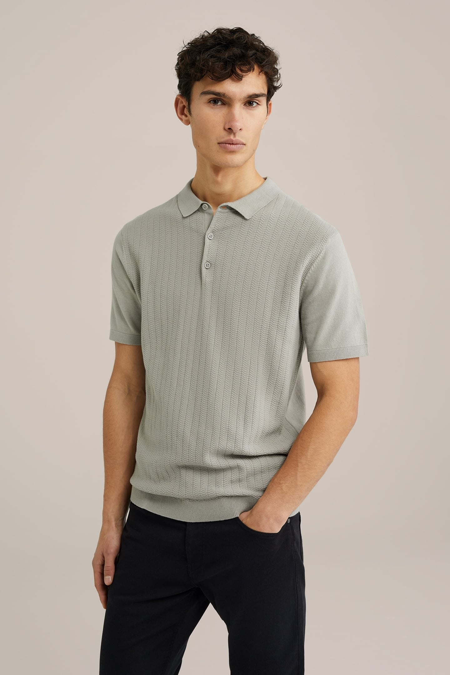 POLO BLENDED LIGHT GREY 2