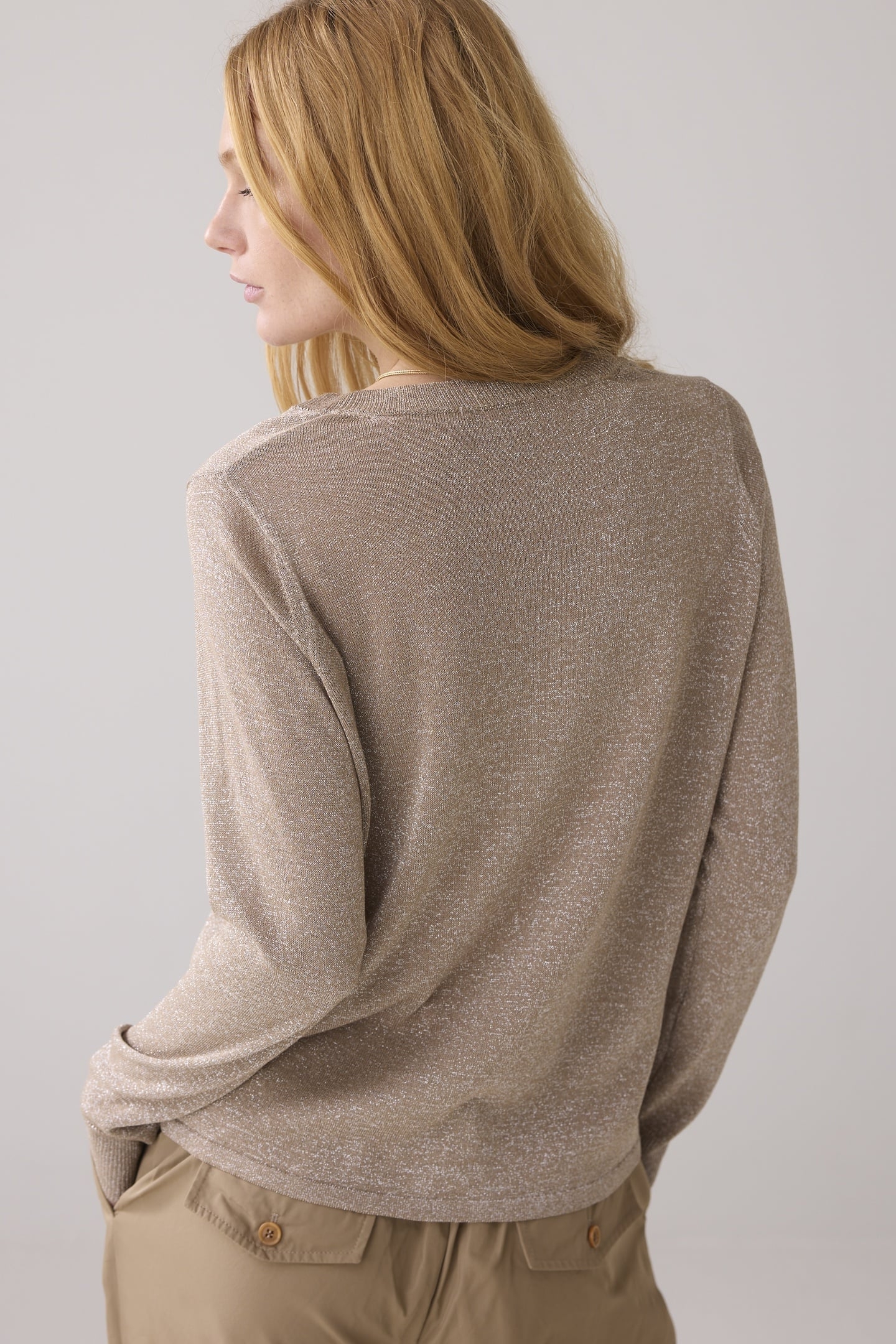 SWEATER LUREX KNIT KHAKI 3