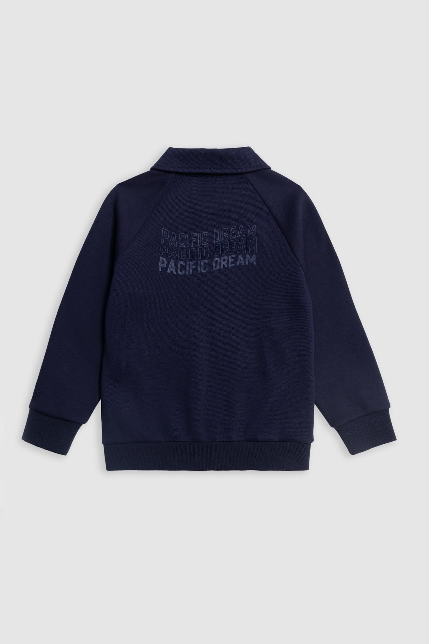 NAVY CARDIGAN WITH BACK ZIP MESSAGE 2