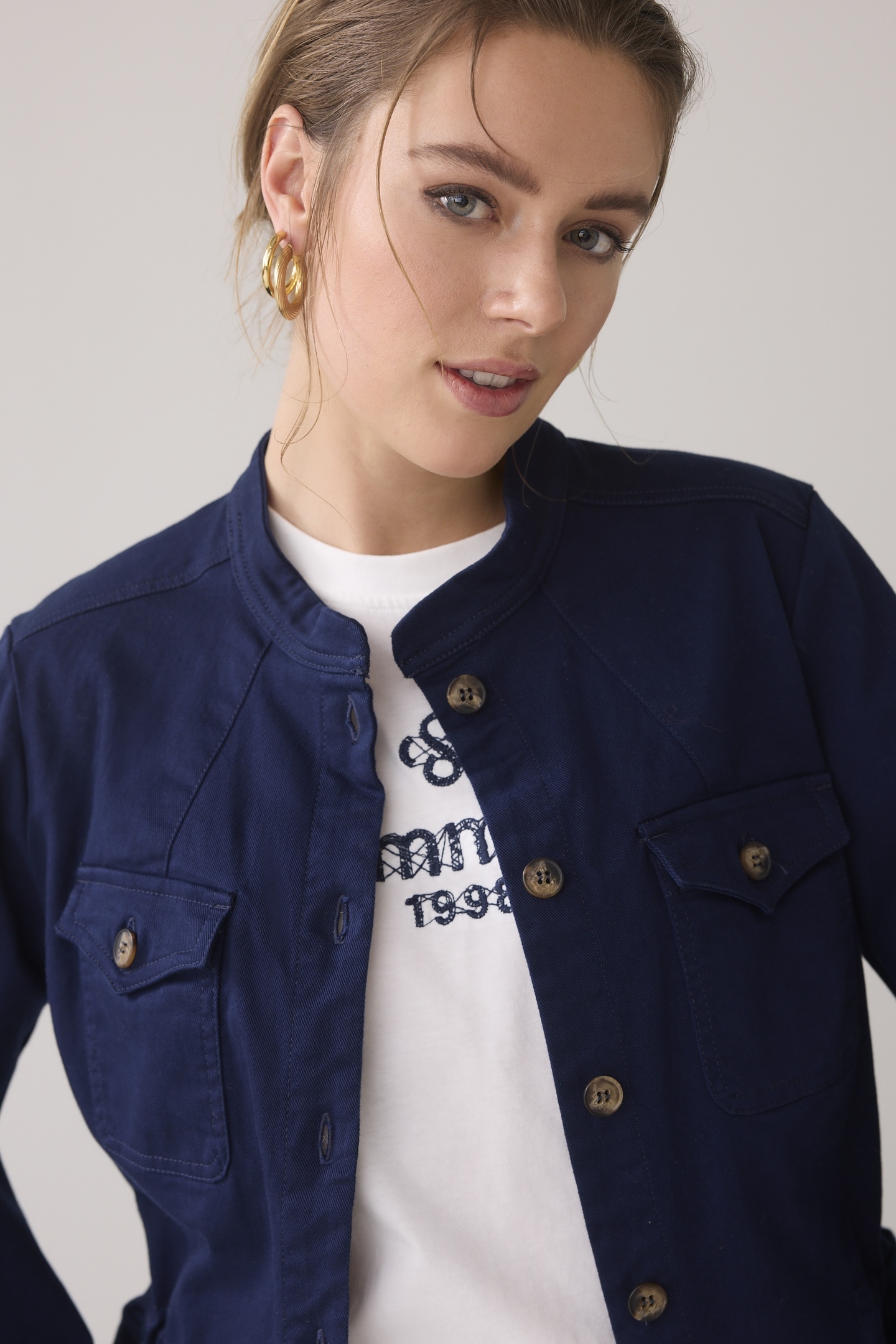 JACKET COTTON STRETCH NAVY NOIR 2