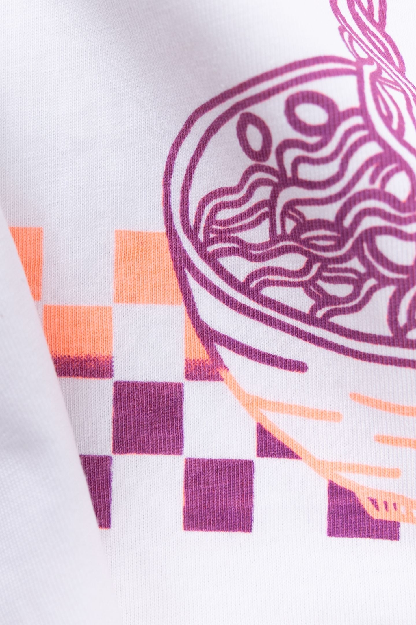 WHITE T-SHIRT ORGANIC COTTON VISUAL BOWL OF PASTA 6