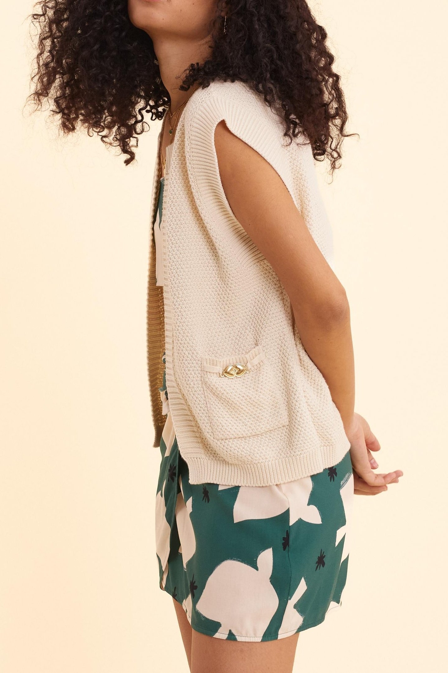 ECRU KNIT GILET ECRU 4