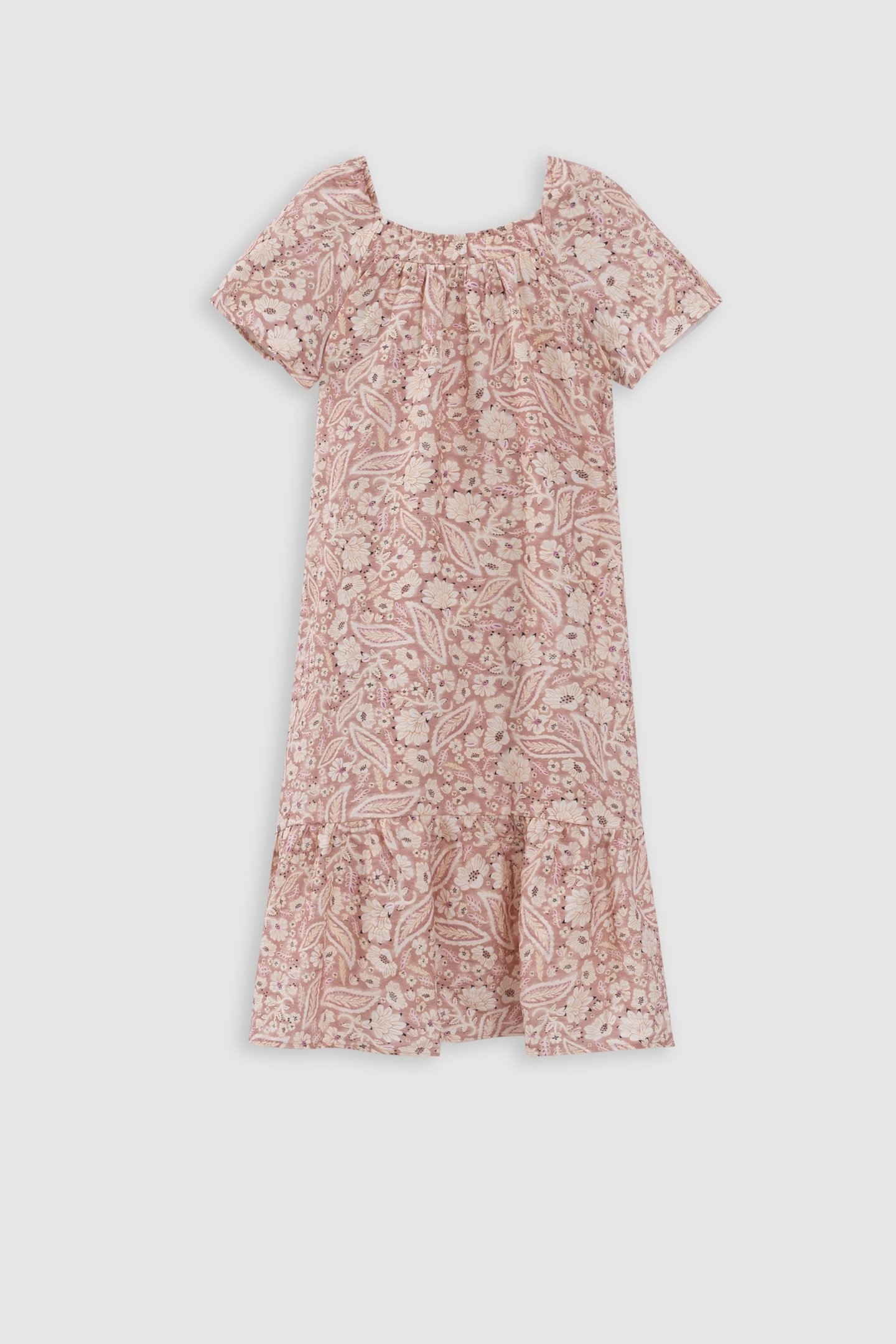 PINK FLORAL PAISLEY LONG DRESS 2