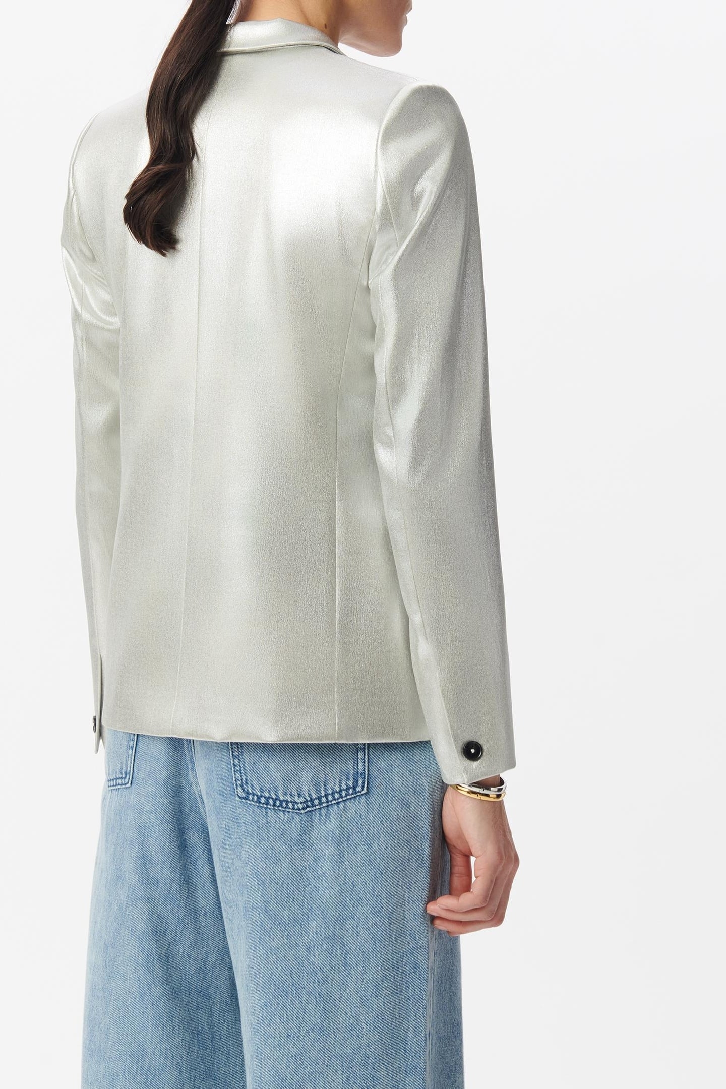 COATED SILVER SUIT JACKET 4