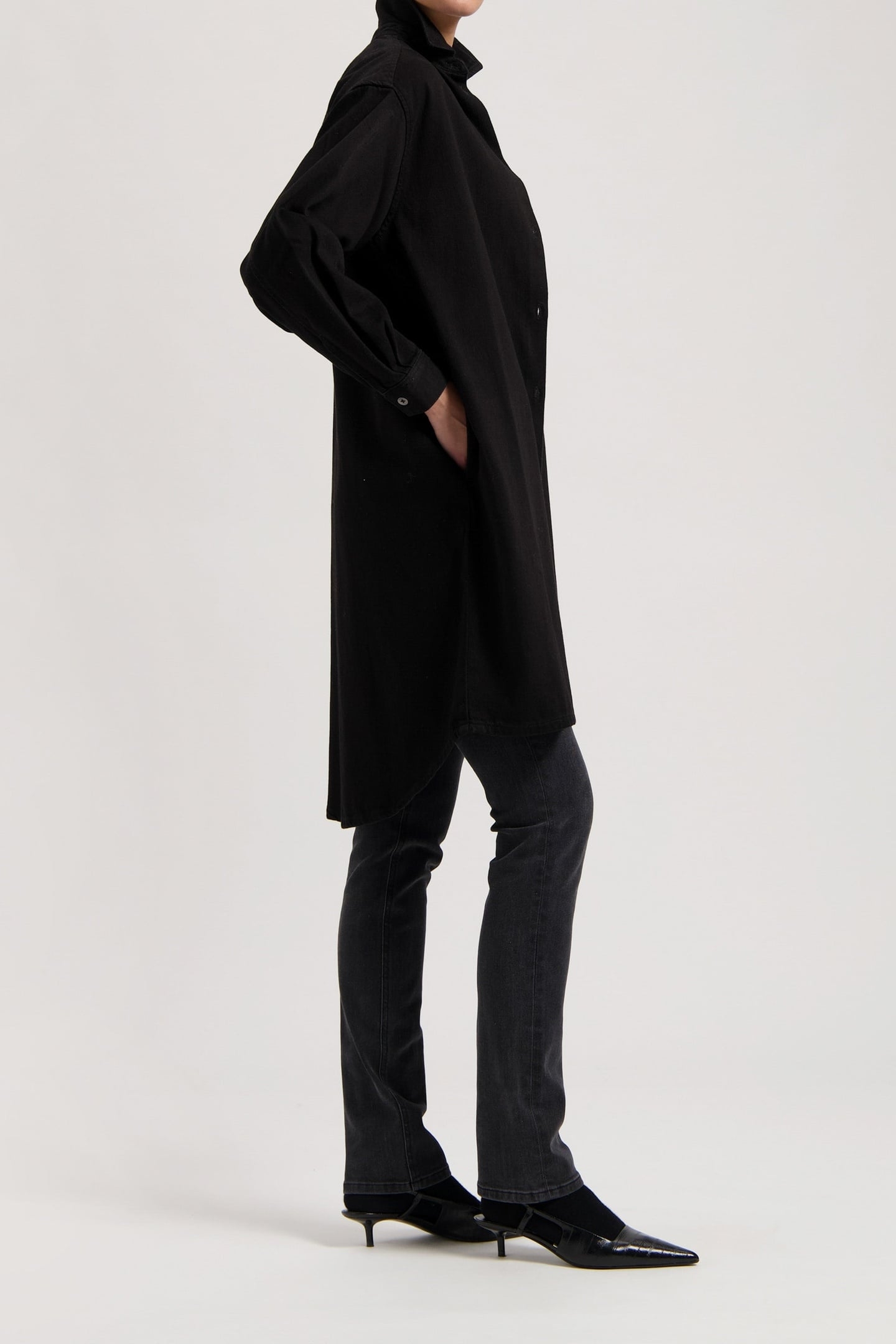 ELLA DENIM DRESS BLACK DIP 6