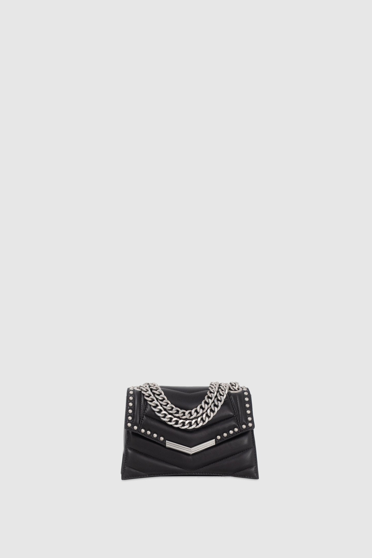 BLACK STUDDED LEATHER THE 1 ROCK BAG SIZE S 4