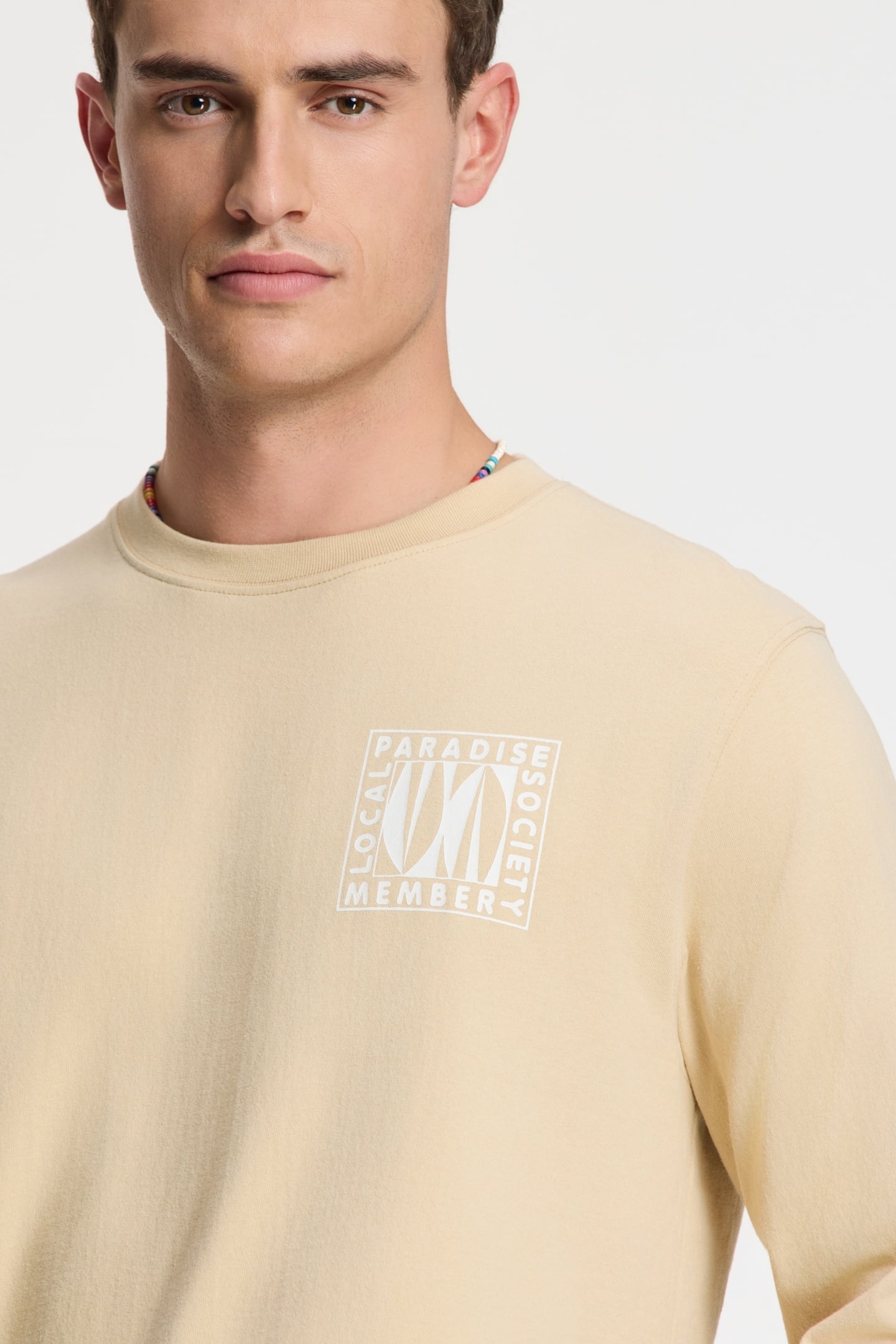 NOAH RELAXED LONGSLEEVE PARADISE BLOCK BEIGE SAND 7