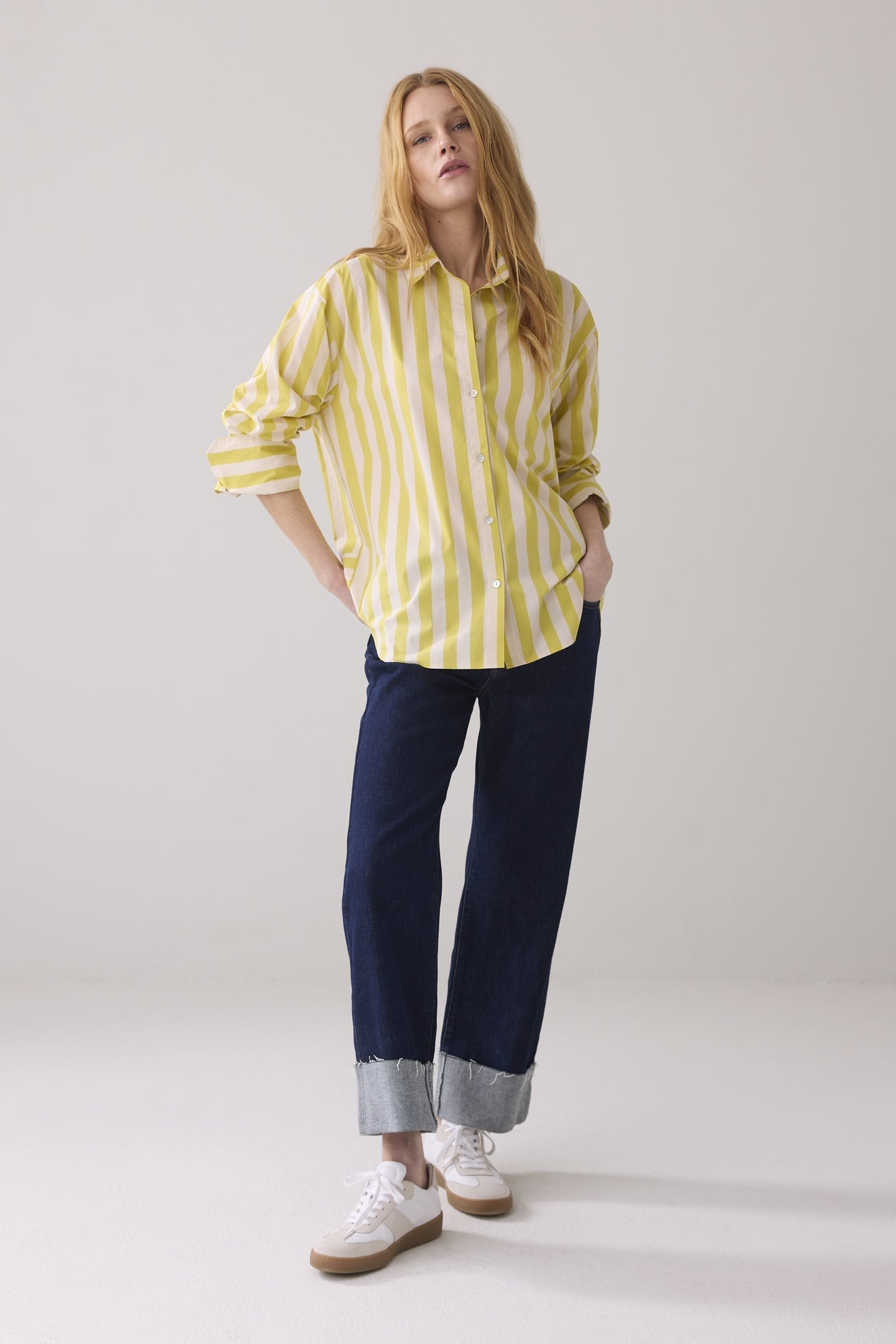 BLOUSE PRINTED STRIPE MIMOSA YELLOW 2