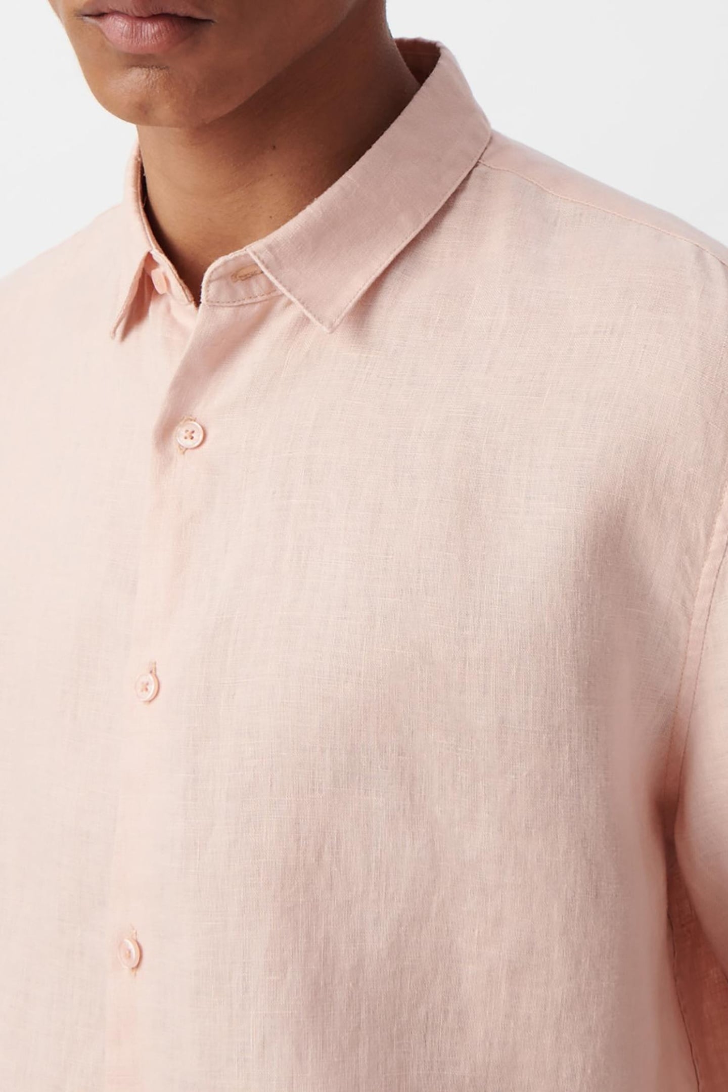 PINK LINEN SLIM SHIRT 4