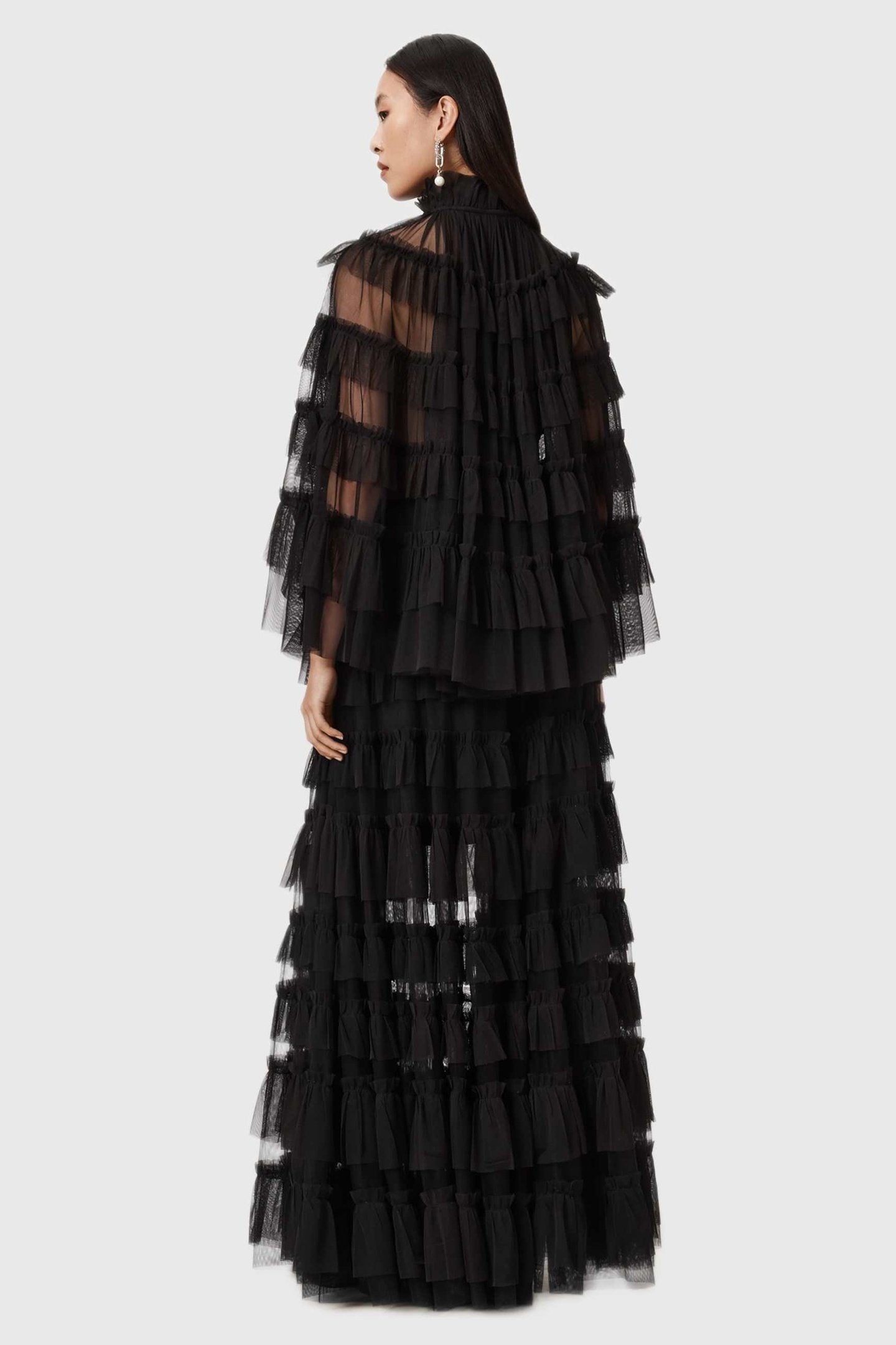 AUDE RUFFLE SKIRT BLACK 5