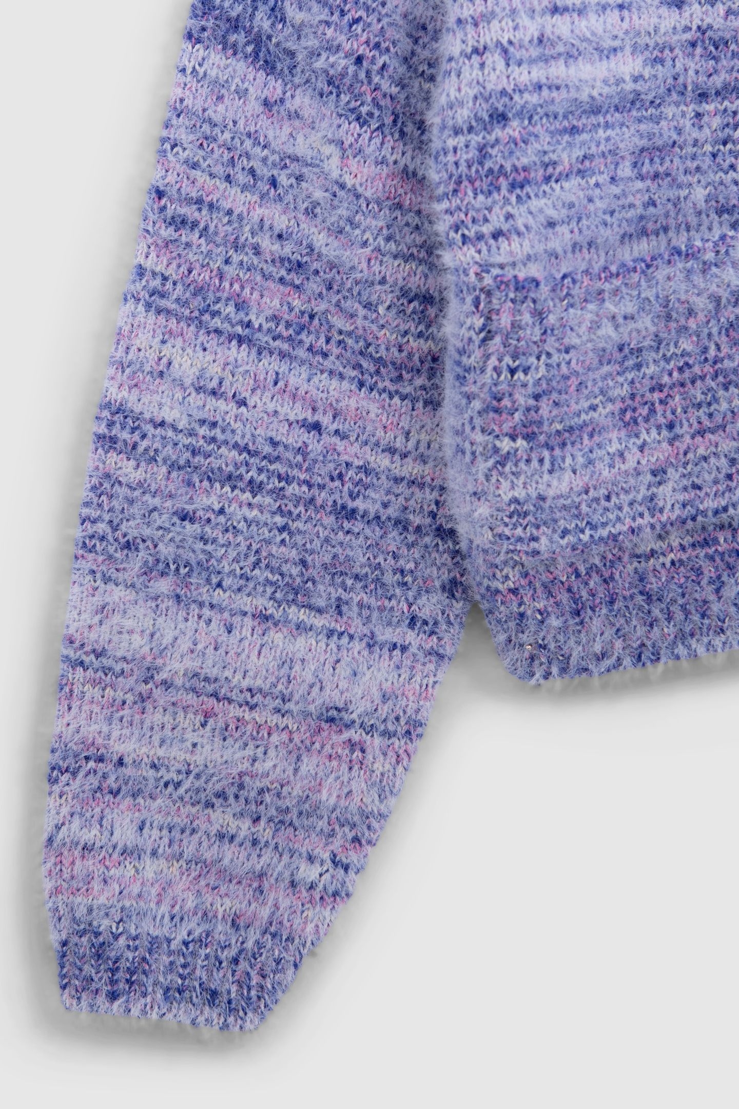 GIRL'S BLUE AND PINK KNITTED CARDIGAN 4