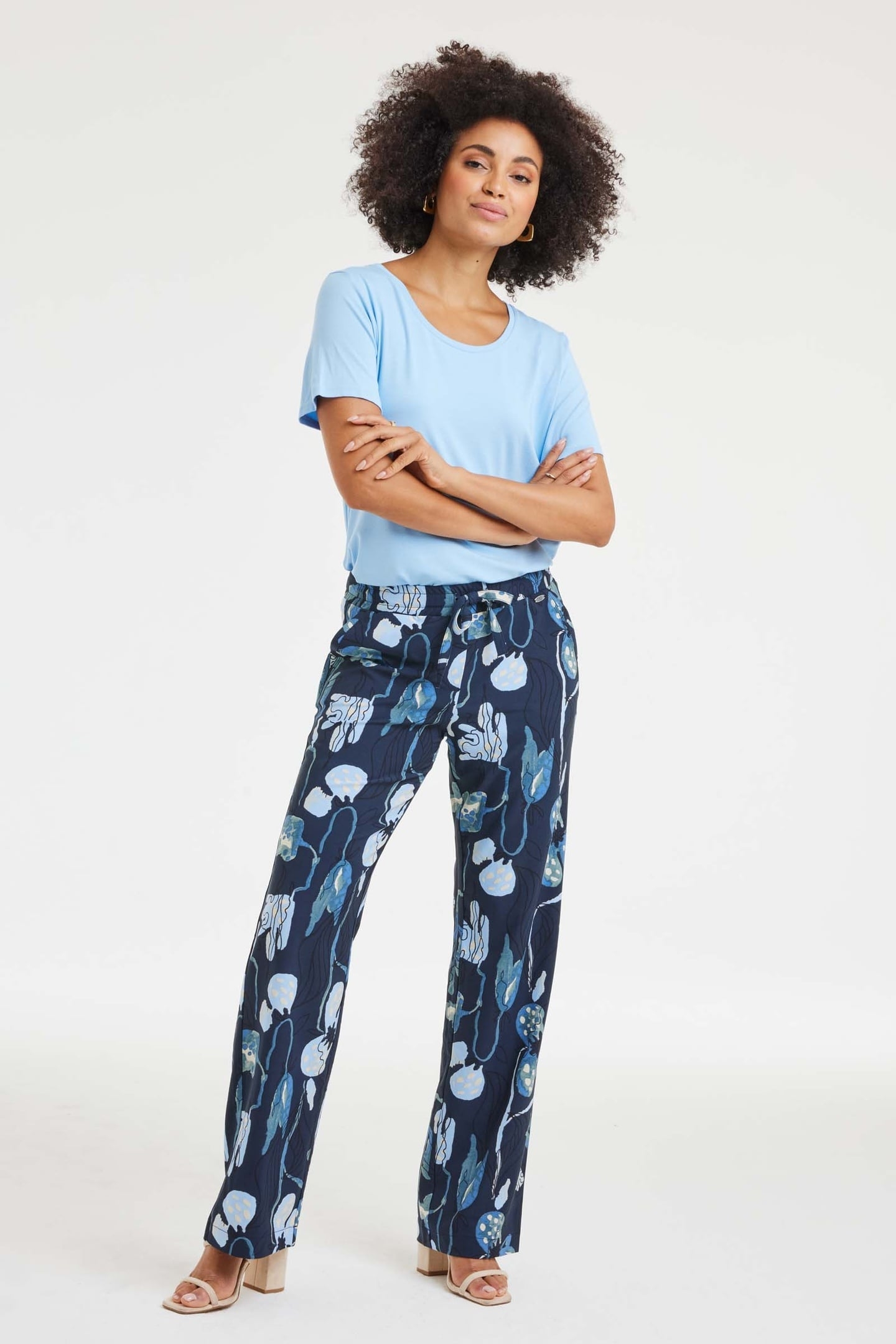 TRAVEL PANTS FALCON PRINT DARKBLUE AMBIANCE PRINT 1