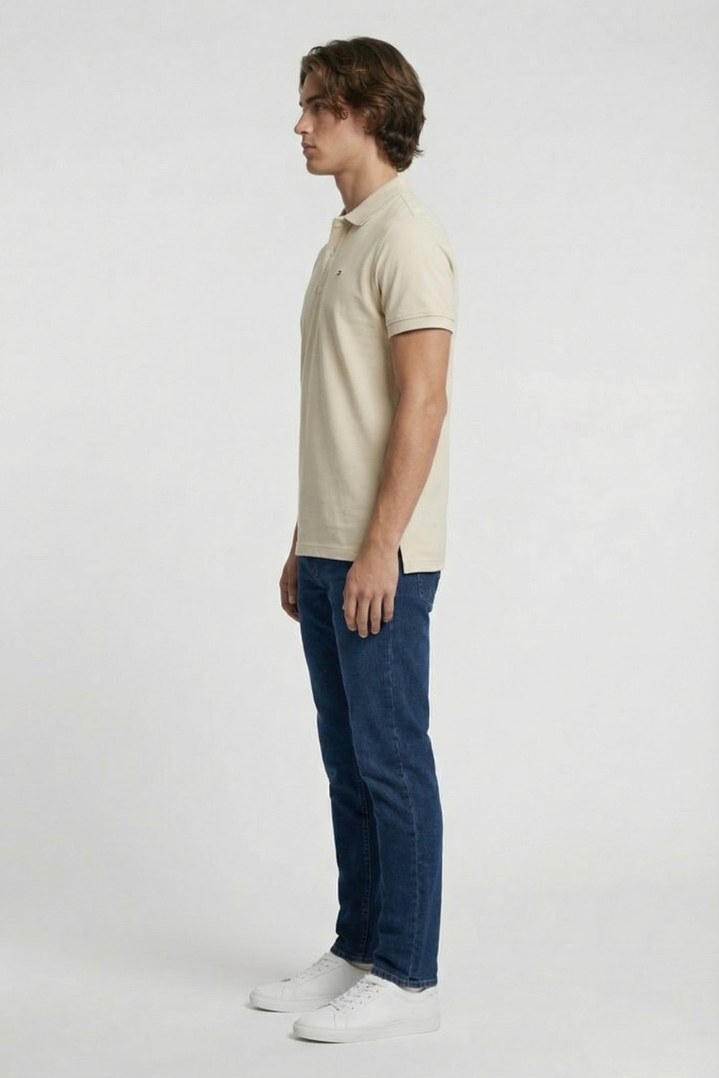 SLIM PLACKET POLO DESERT SAND DUNE 3