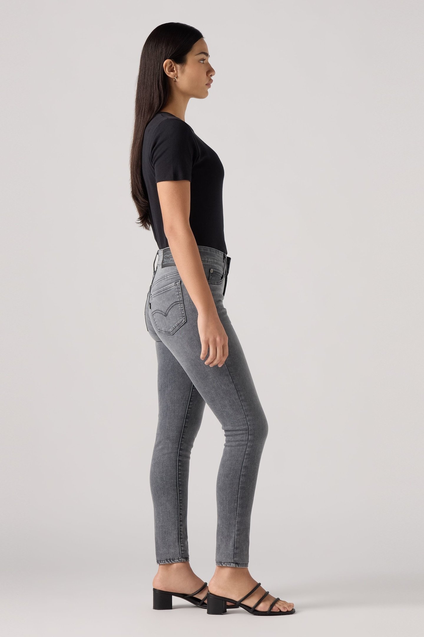 721 HIGH RISE SKINNY BLACK WORN IN 5