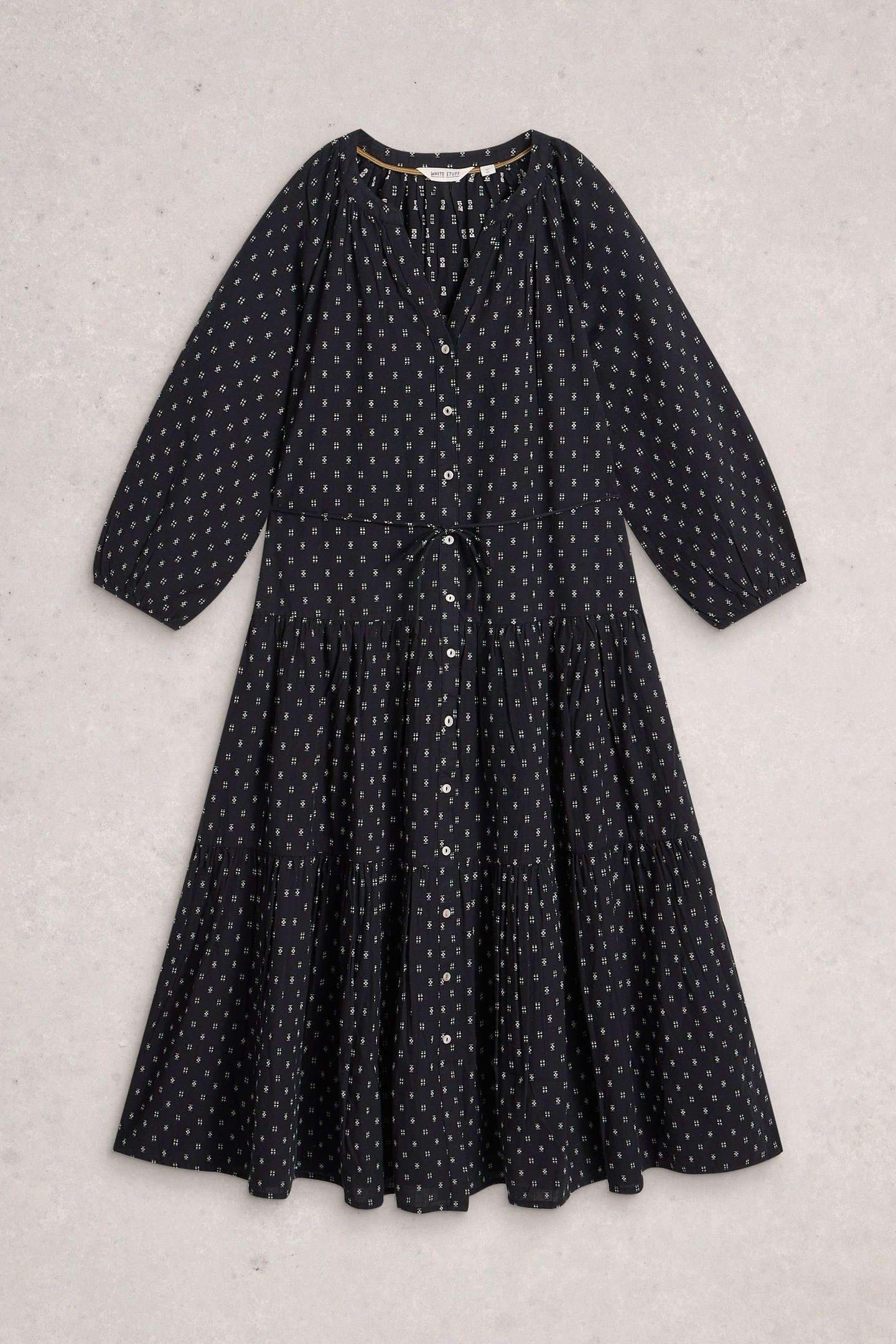 GINA MIDI DRESS BLACK MULTI 3