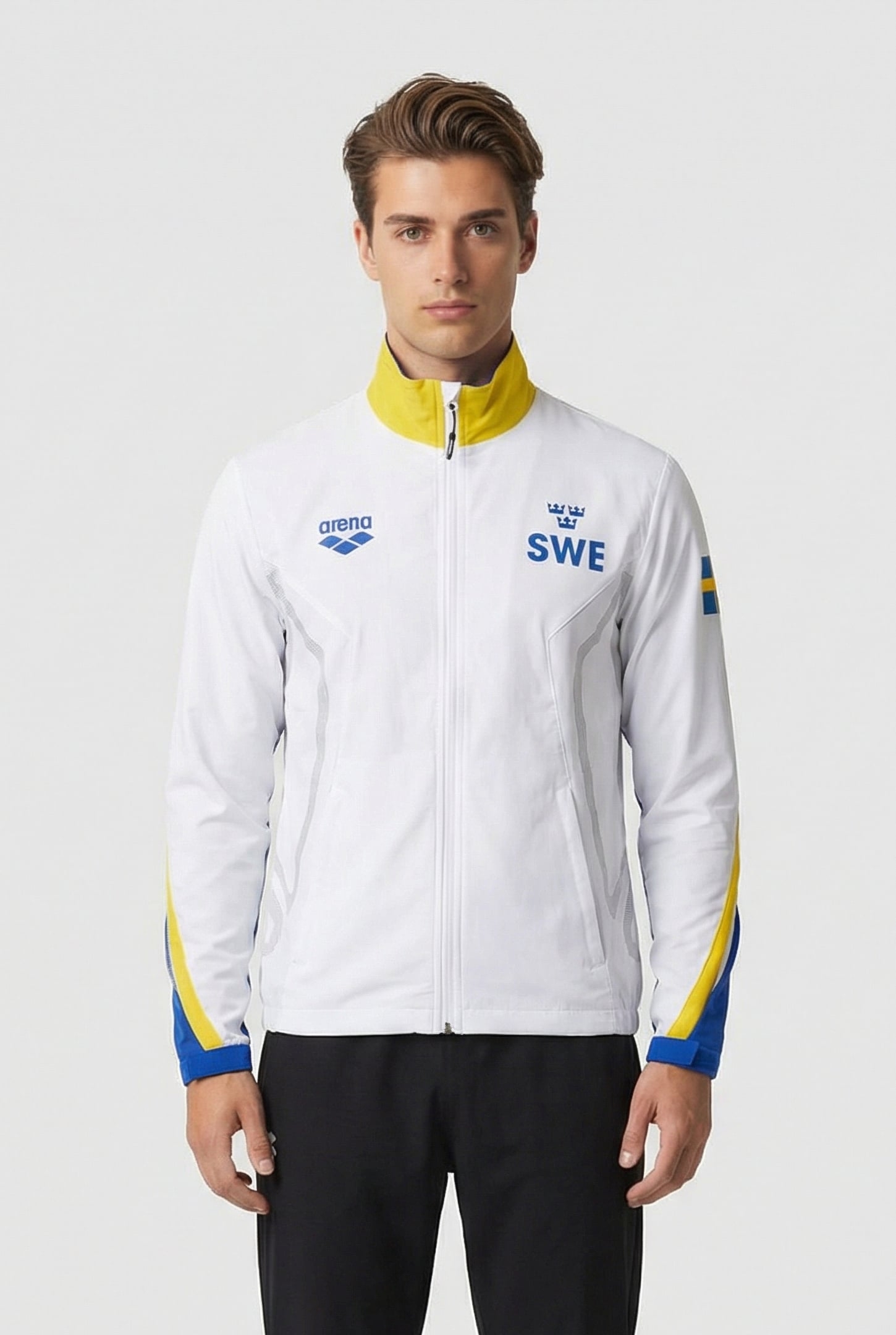 UNISEX SWEDEN WARM UP JACKET WHITE ROYAL 1