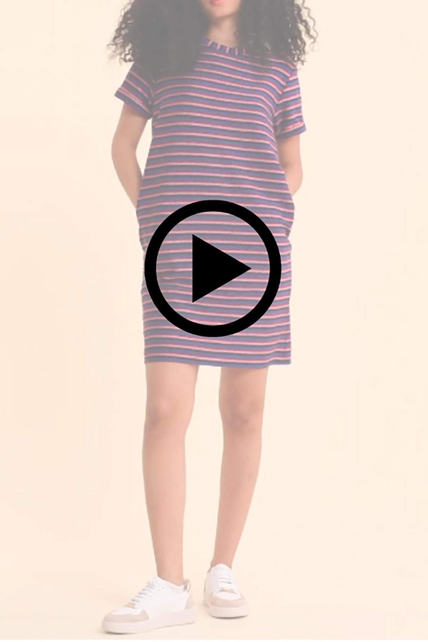 PURPLE STRIPED LUREX MULTICO DRESS VIOLINE 4