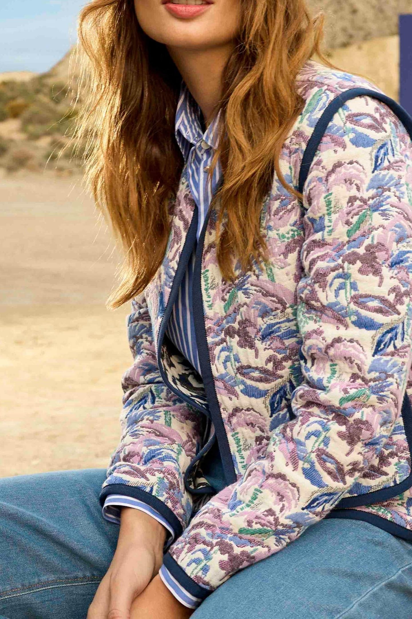 DORES - REVERSIBLE JACKET WITH ECRU JACQUARD WITH FOAM PATTE 4