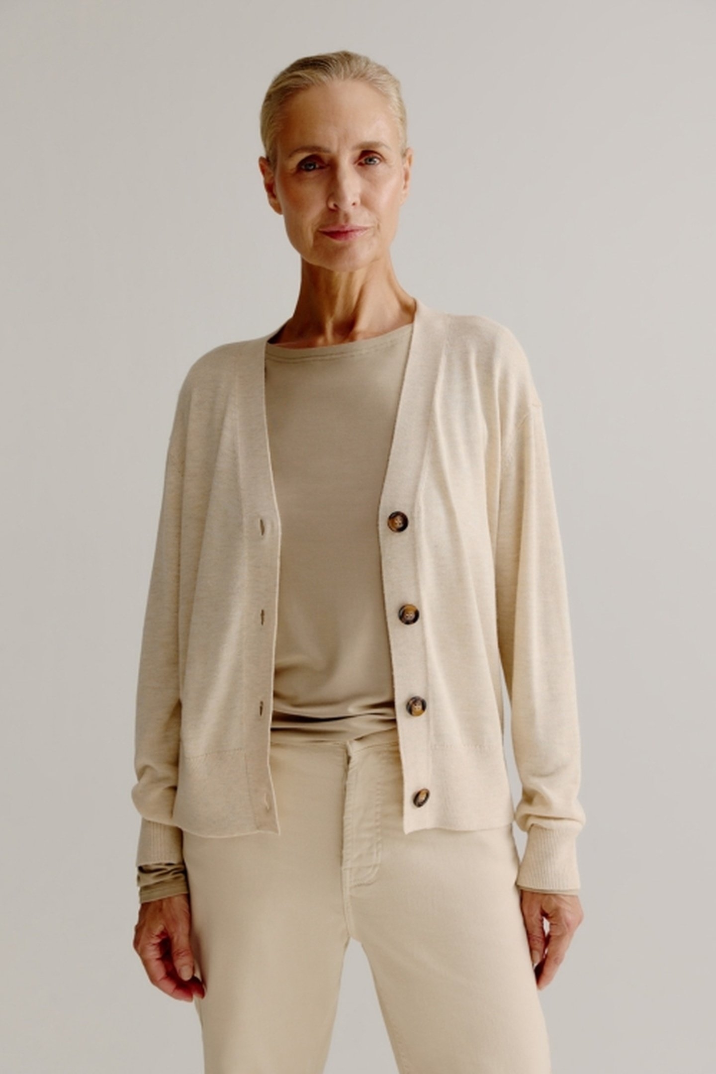 AUGUST CARDIGAN SAND 1