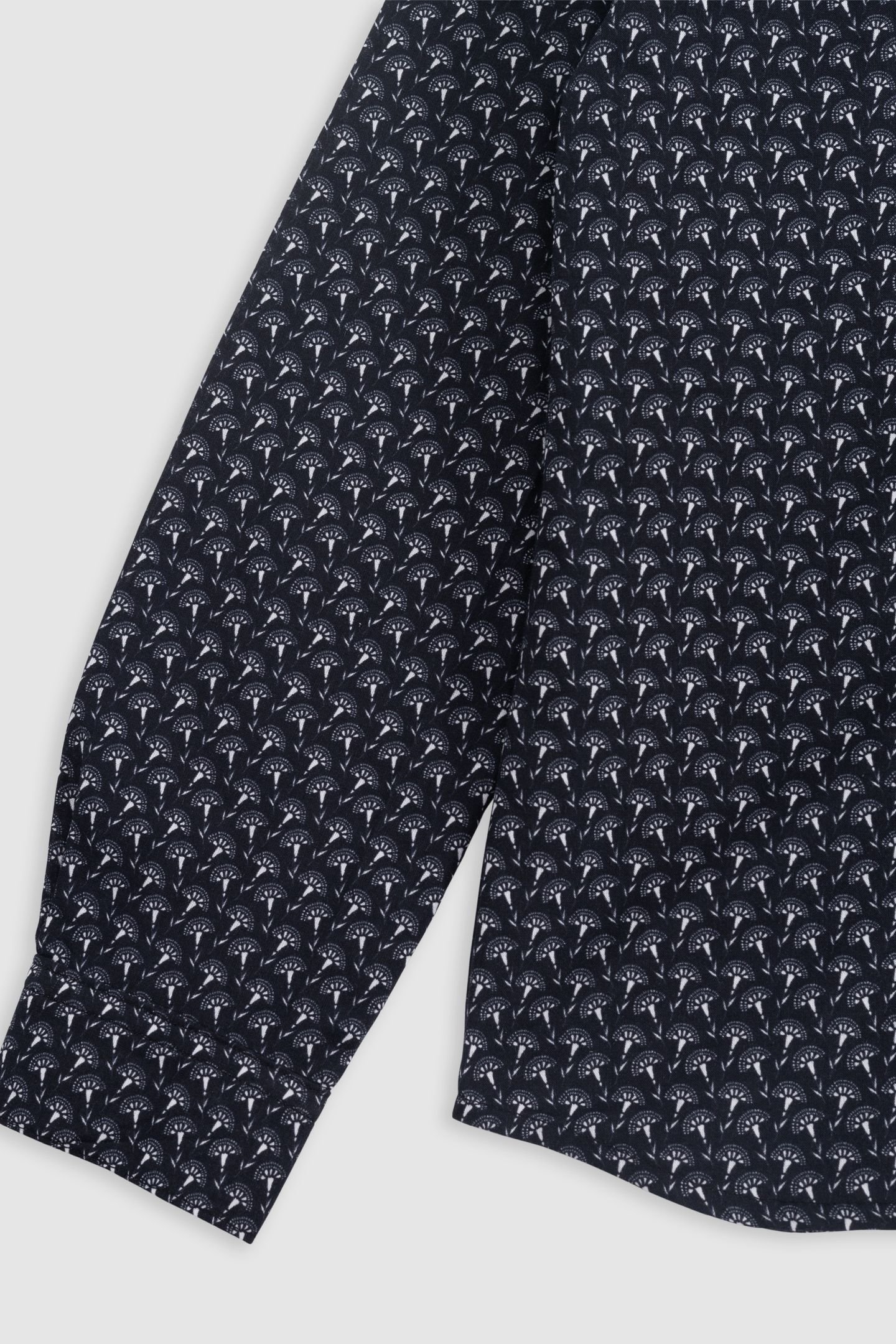 BLACK FLOWERY LIBERTY FABRIC SHIRT 5