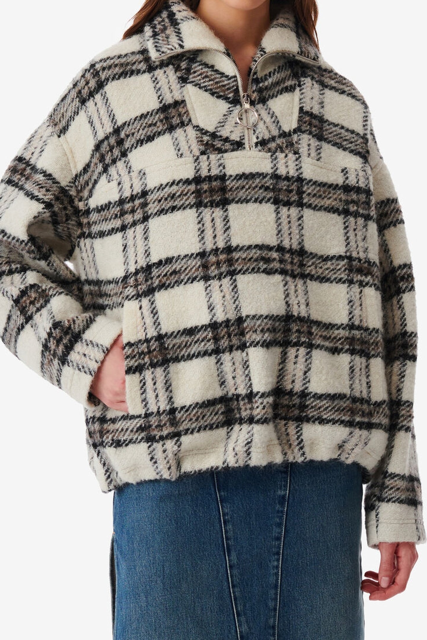 BIKA JACKET ECRU/BLACK/GREY 1