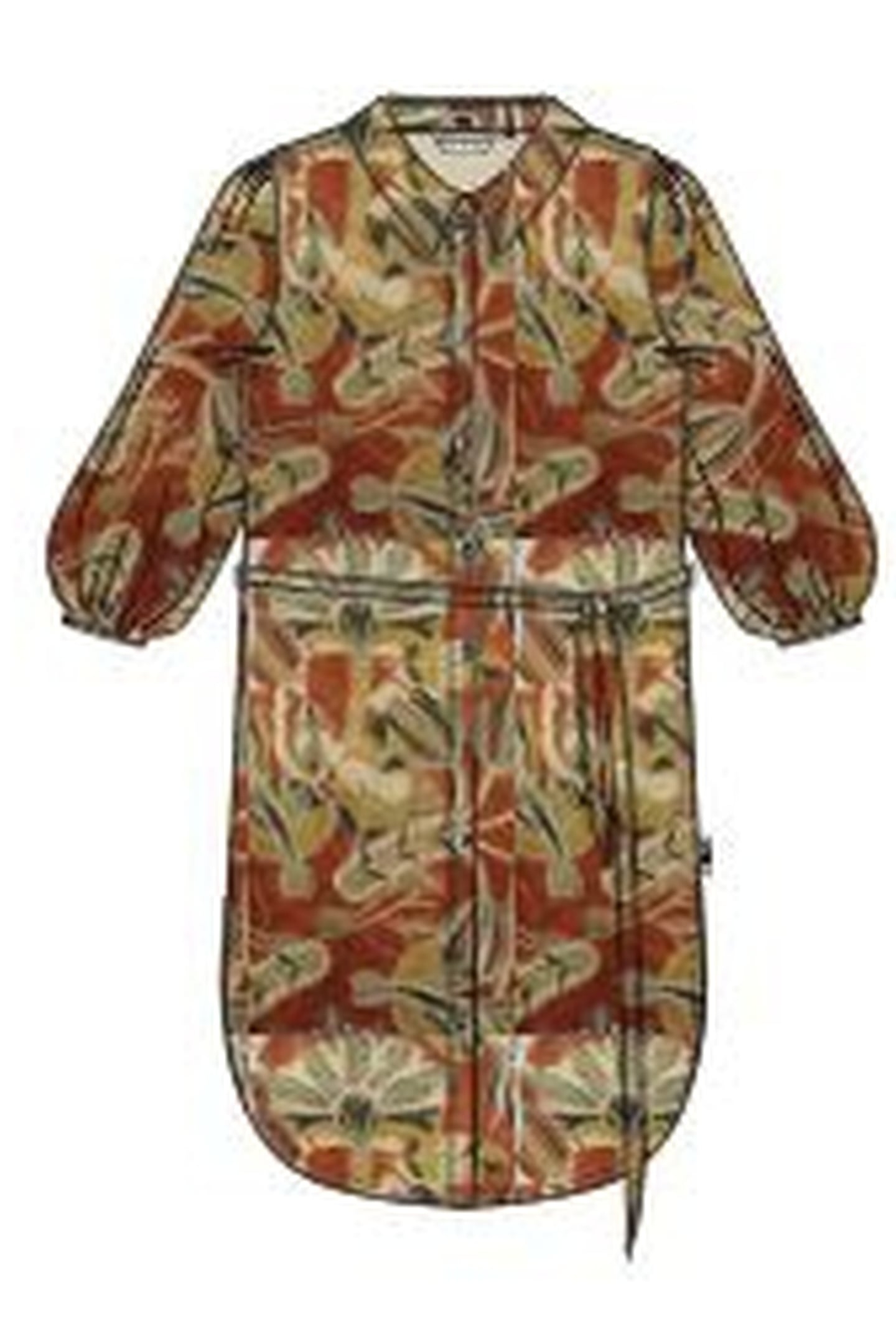 TUNIC NOELLE IN COPPER WITH PALMA PRINT 4